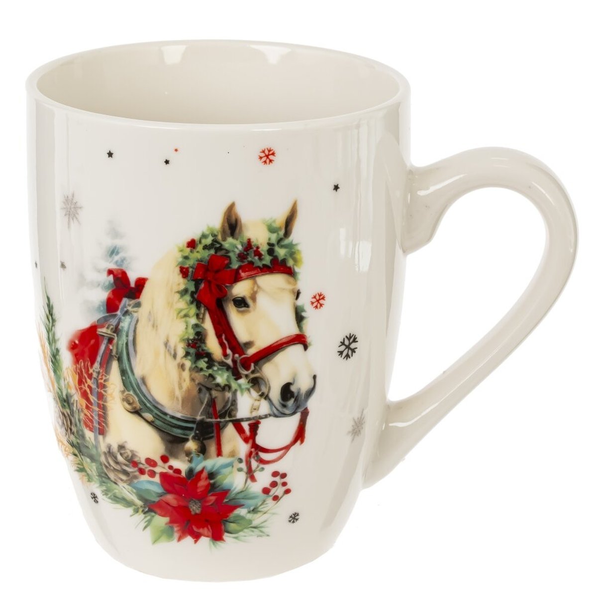 Изображение товара Кружка Новогодняя Лошадь 350 мл праздничная многоцветная оригинальная