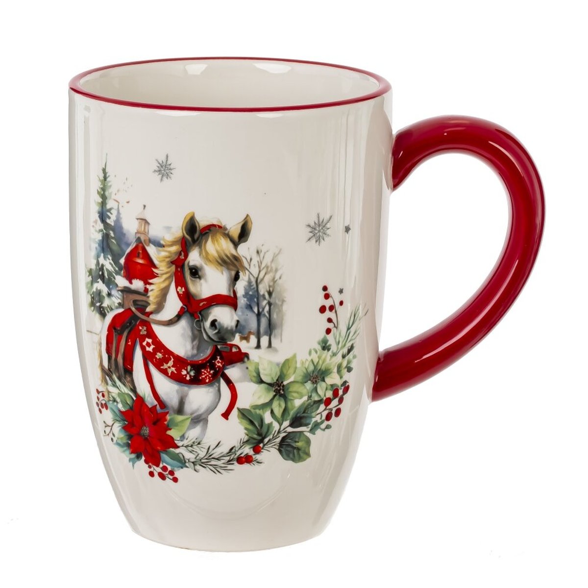 Изображение товара Новогодняя кружка Лошадь 520 мл многоцветная