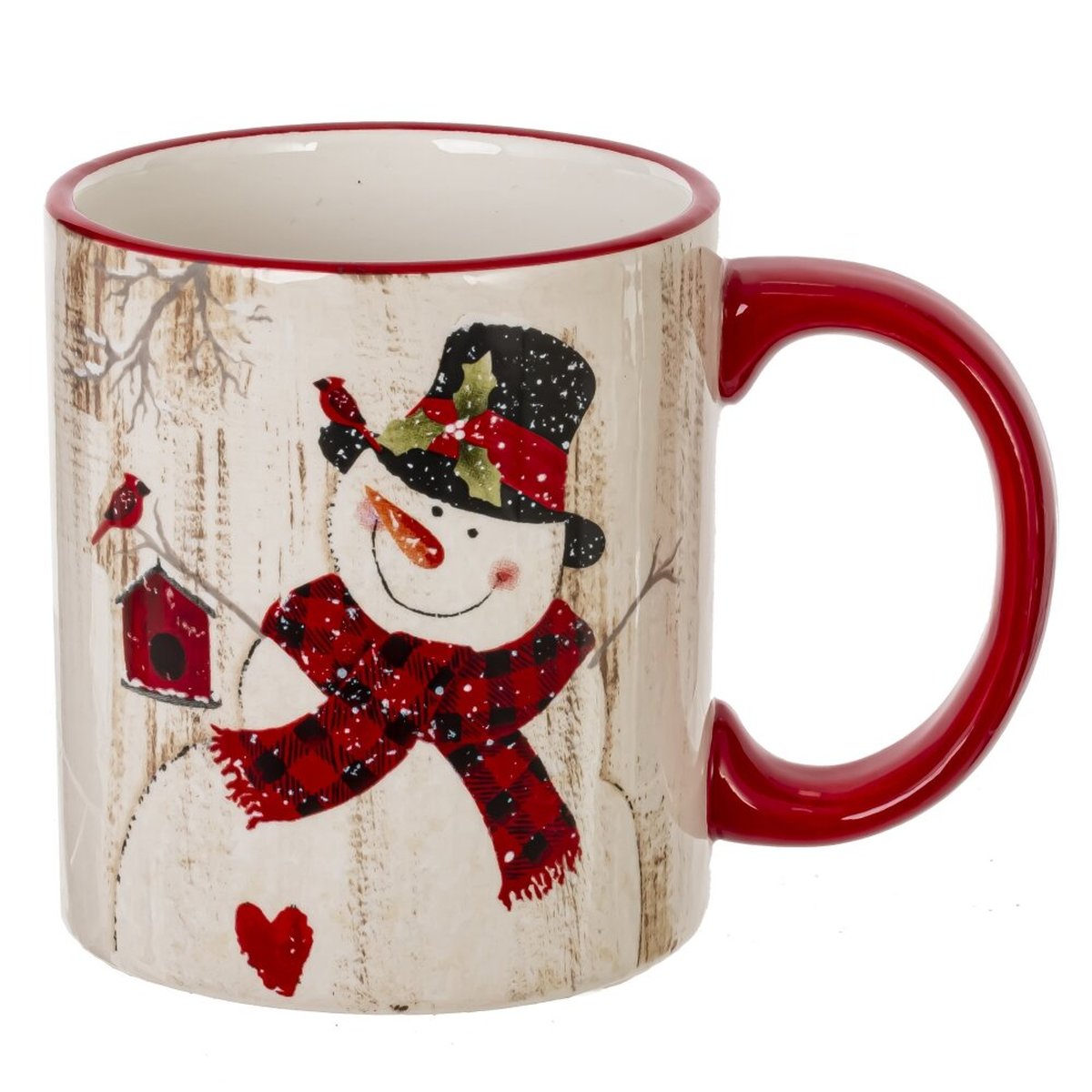 Изображение товара Кружка 300 мл из керамики красная "Сказочная пора" стильный и прочный дизайн