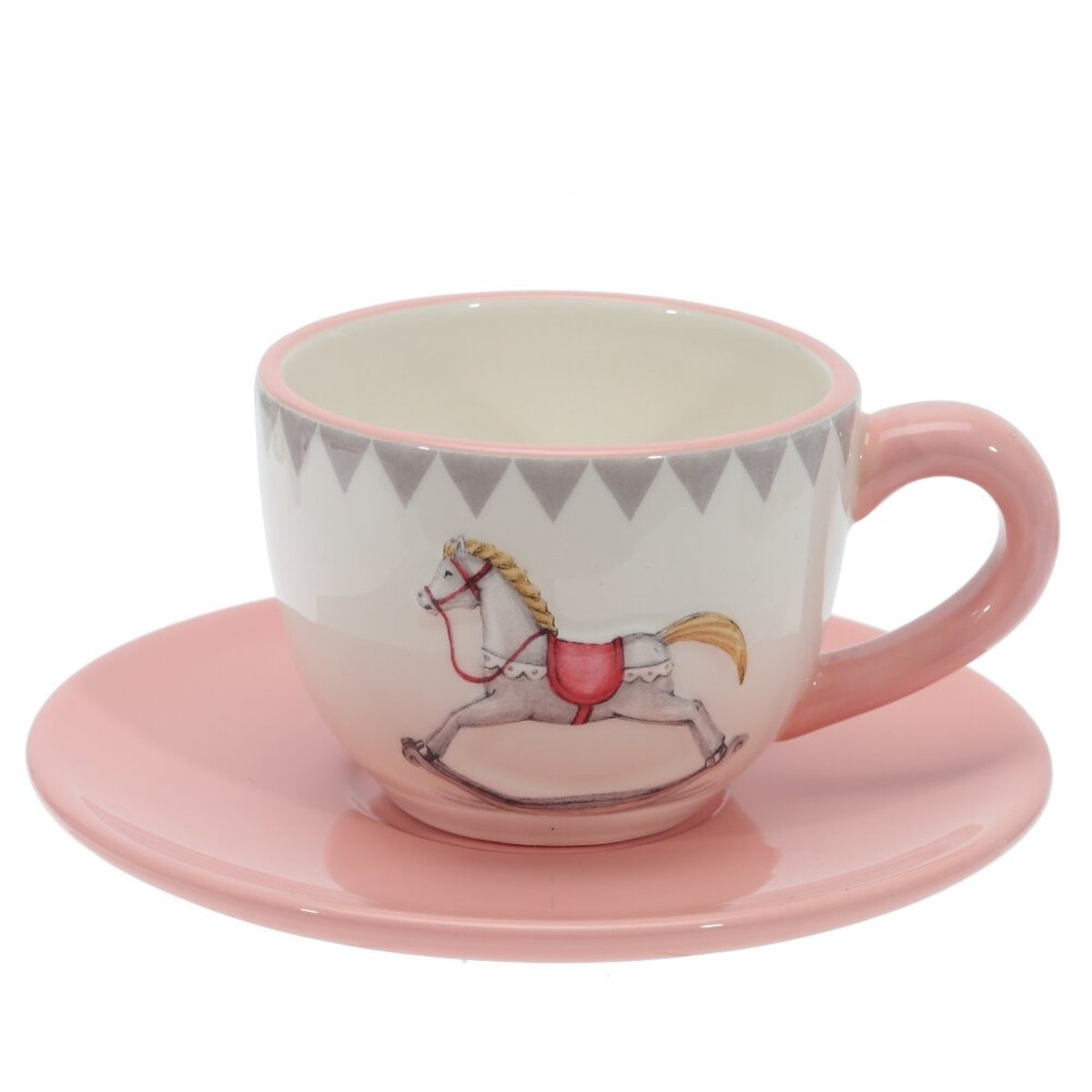 Изображение товара Набор чашка с блюдцем Лошадка 250 мл L15 W15 H75 см многоцветный