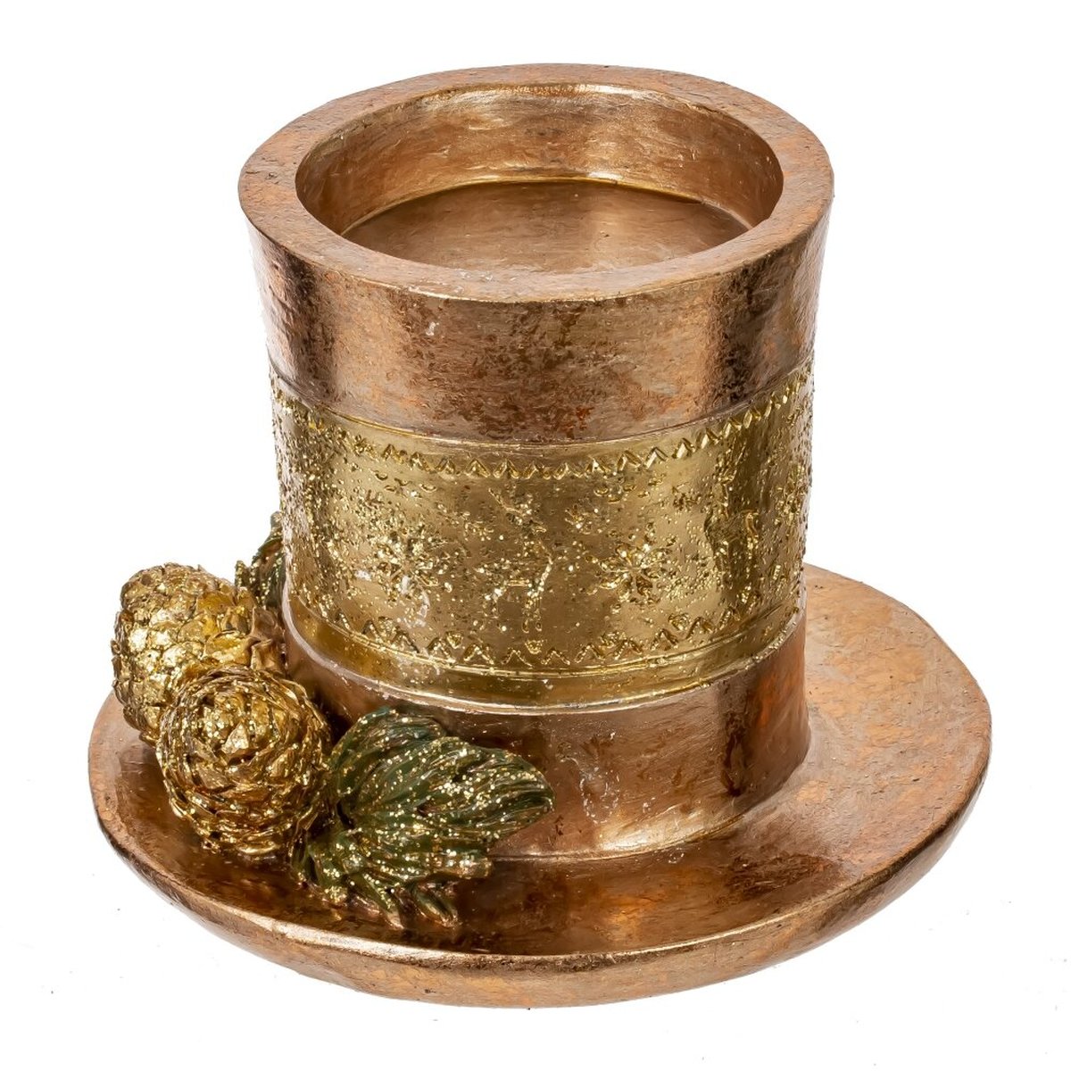 Изображение товара Подсвечник Сказочная ночь из пластика для праздничного интерьера 13x13x11 см