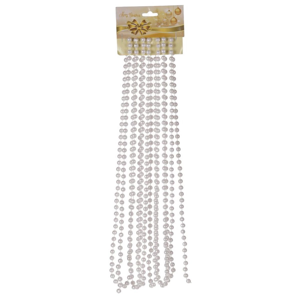 Изображение товара Украшение новогоднее Бусы D 0.5 см L504 W0 8 H0 8 см белый