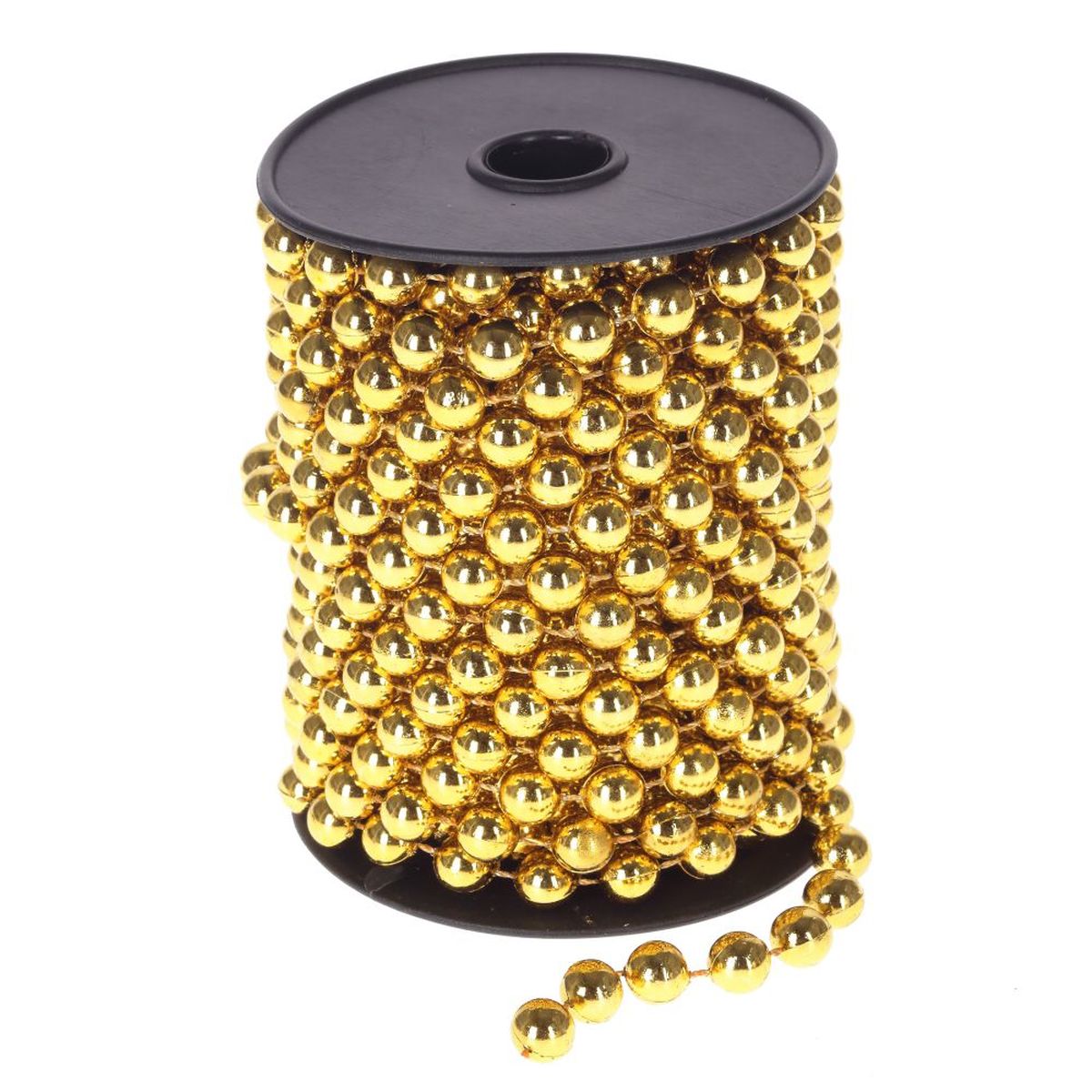 Изображение товара Украшение новогоднее Бусы D 1 см L1000 W1 H1 см золотистый