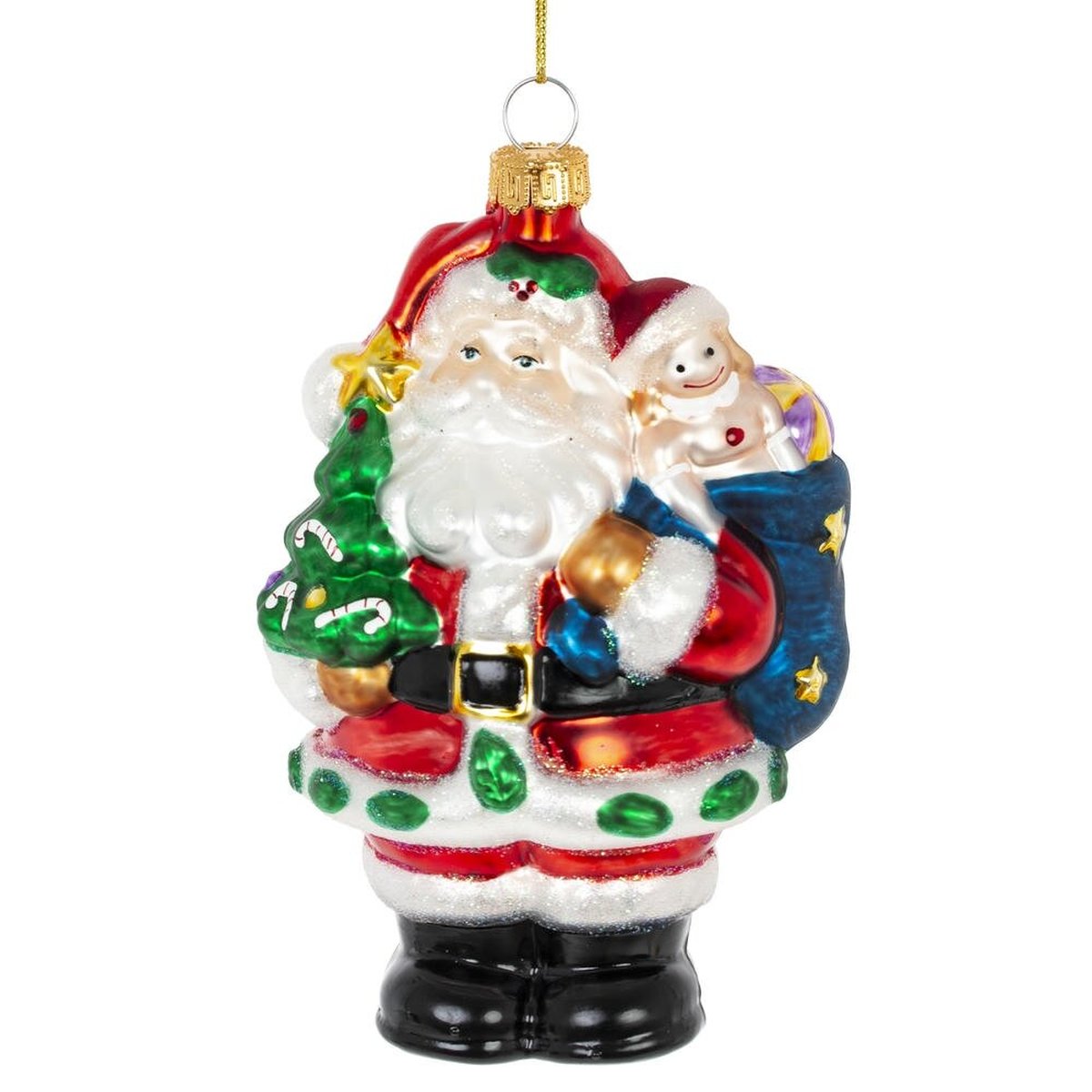 Изображение товара Украшение новогоднее Дед Мороз L8 W7 H14 см красный