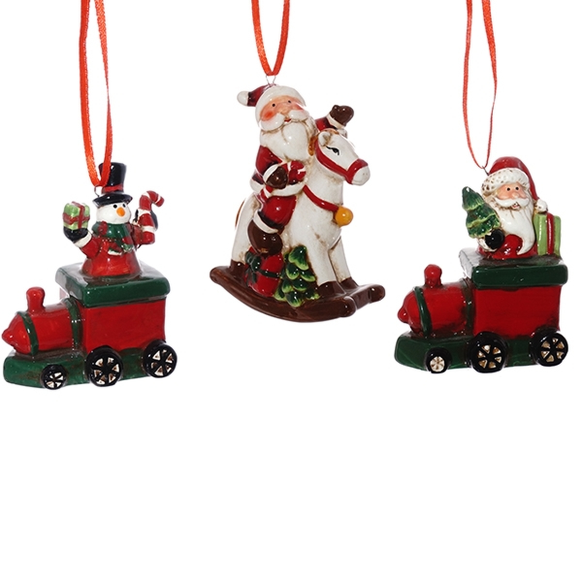 Изображение товара Новогоднее керамическое украшение Дед Мороз или Снеговик 105 см яркое красное