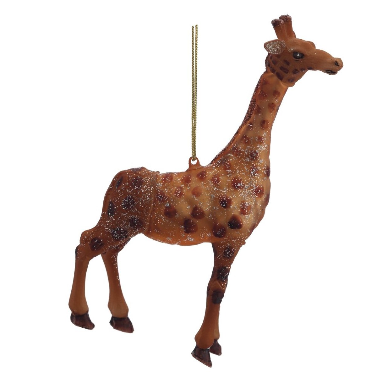 Изображение товара Новогоднее стеклянное украшение жираф коричневого цвета 135 см