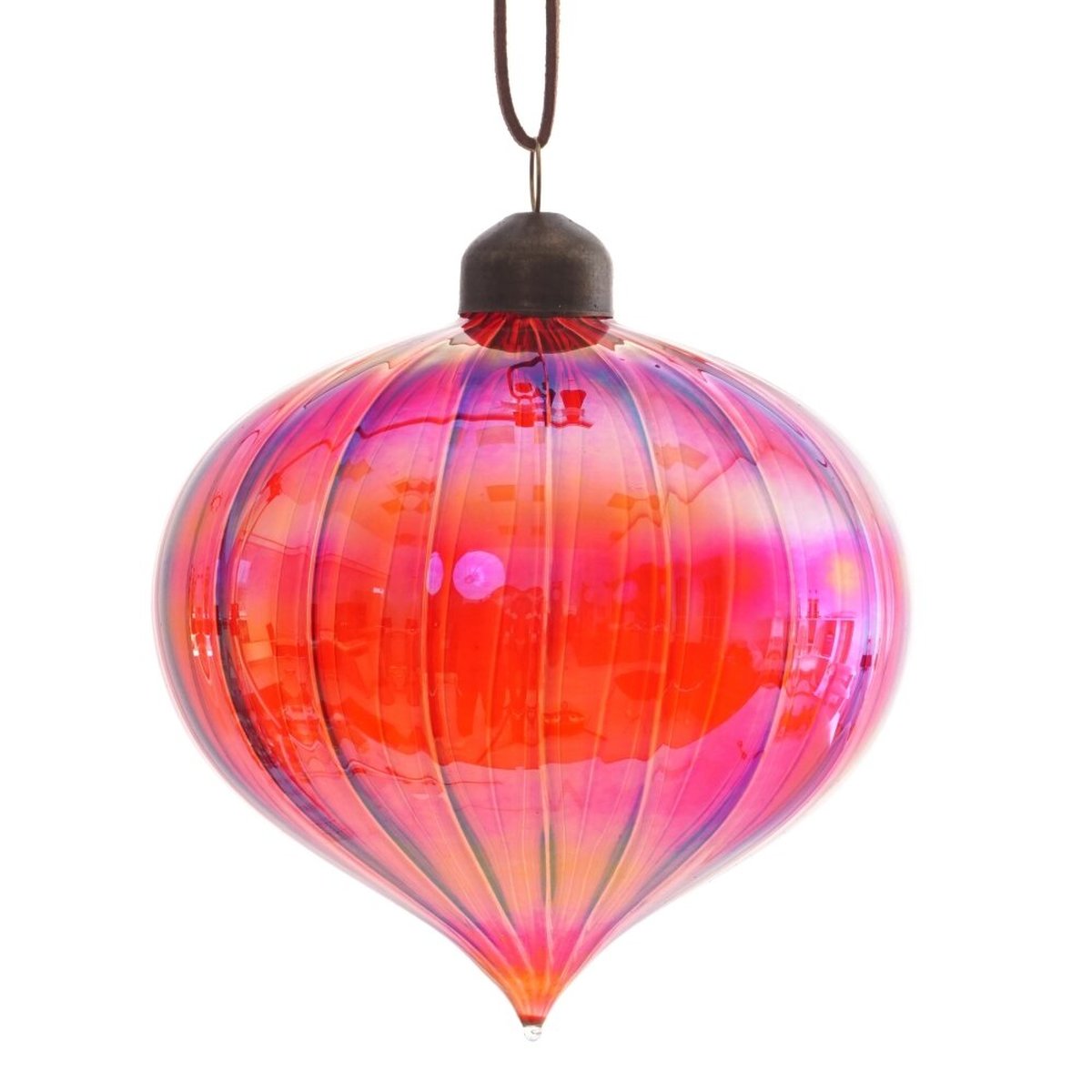 Изображение товара Украшение новогоднее Капля L11 W11 H11 см оранжевый