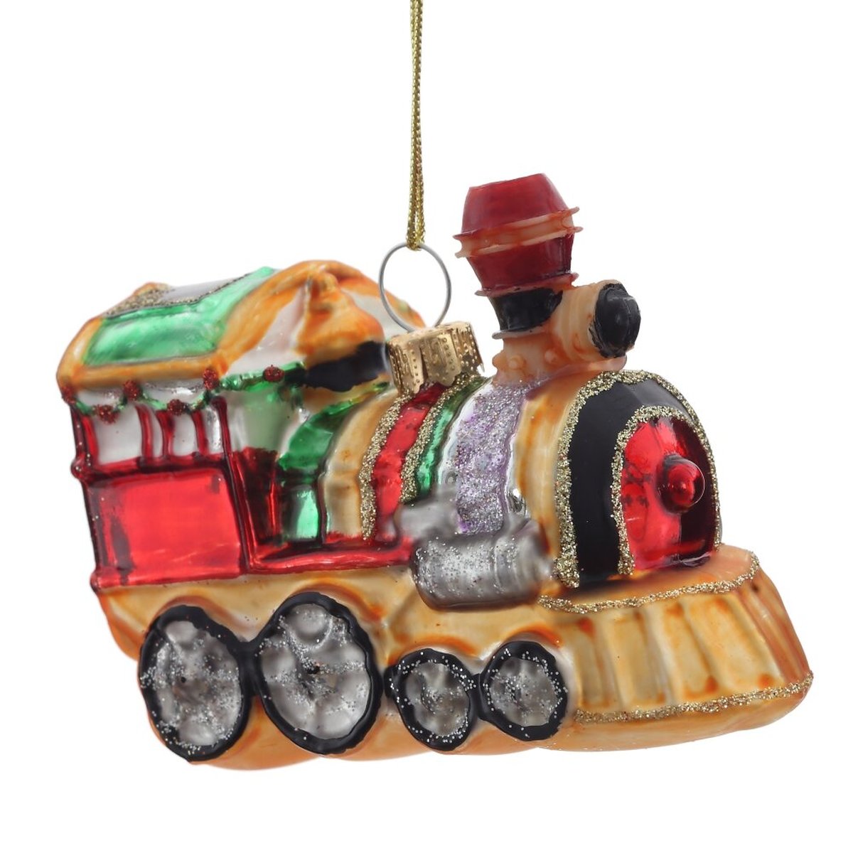 Изображение товара Новогоднее украшение Паровозик красного цвета 65 см