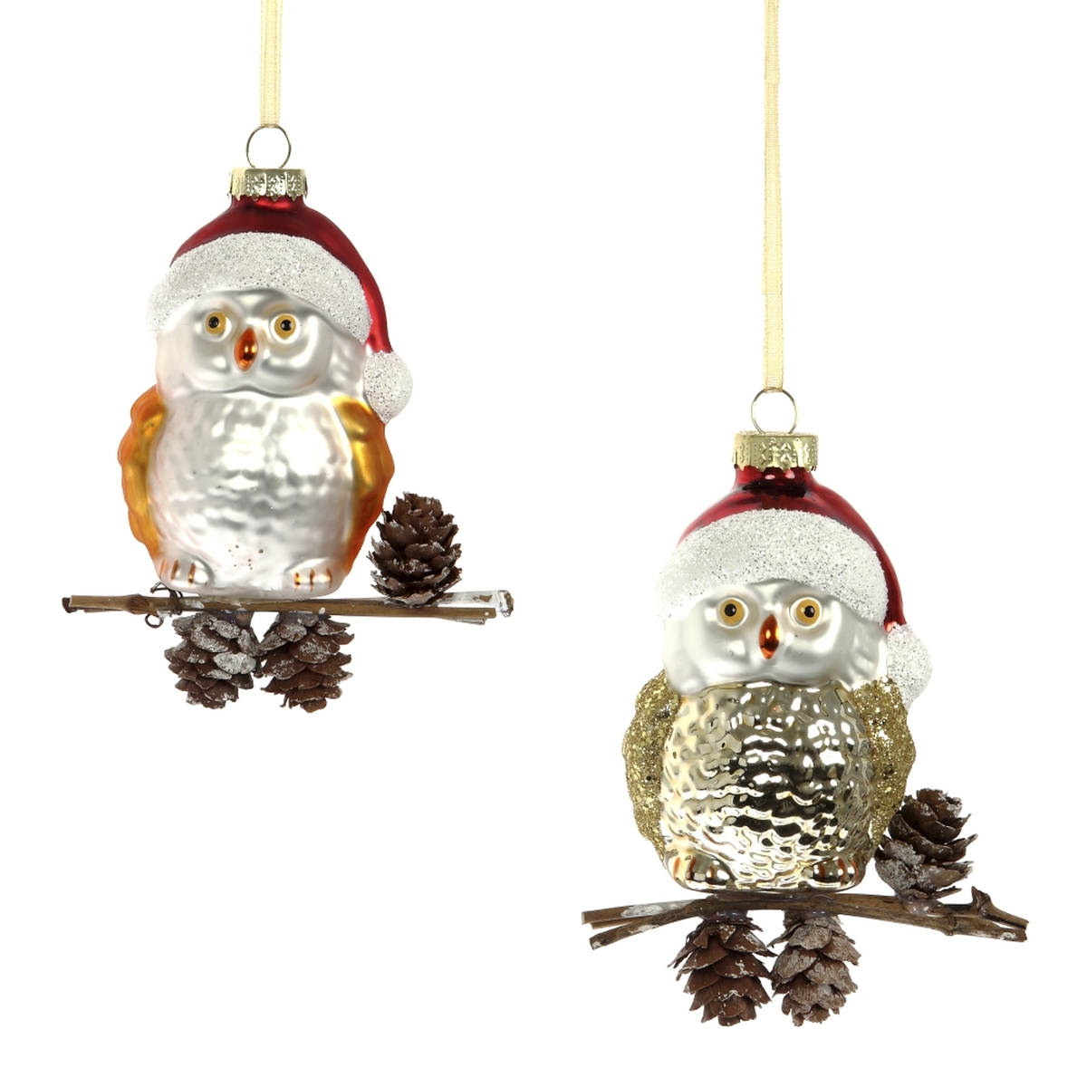 Изображение товара Украшение новогоднее Птичка L9 W4 5 H12 см 2в. золотистый