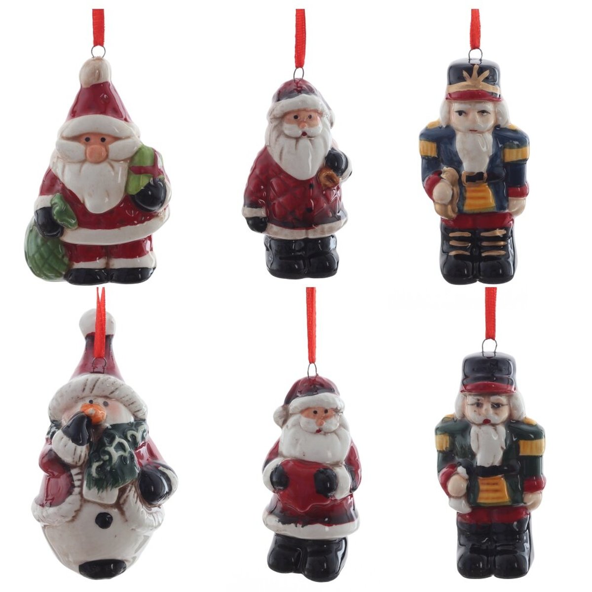 Изображение товара Украшение новогоднее Снеговик/Дед Мороз L55 W4 H85 см 6в. красный