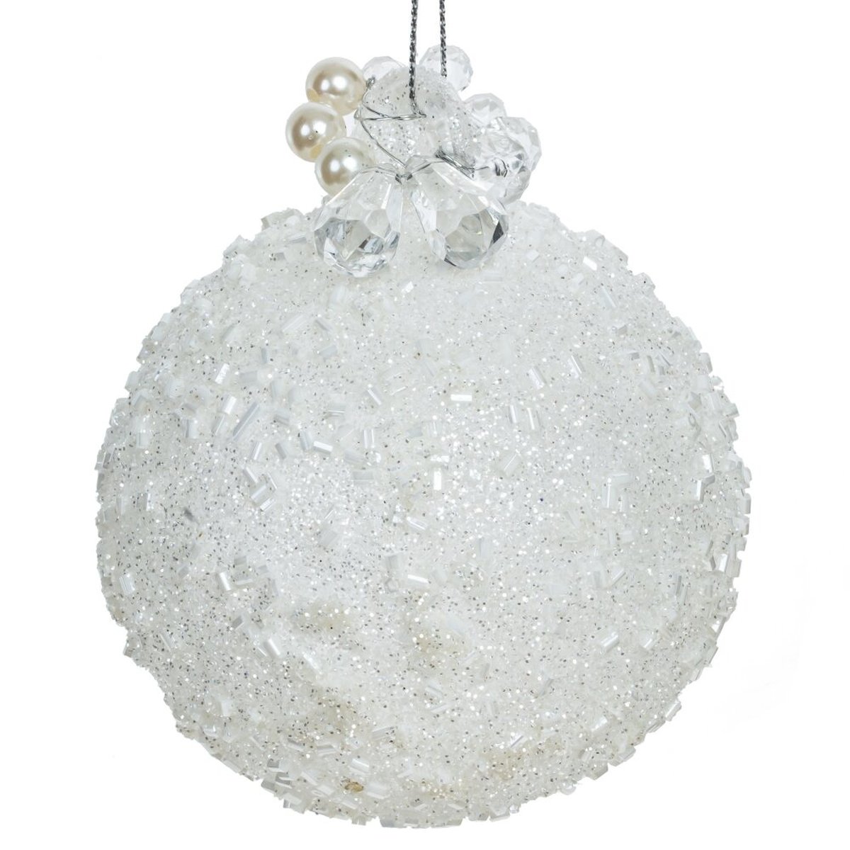 Изображение товара Украшение новогоднее Шар D 9 см L9 W9 H10 см белый