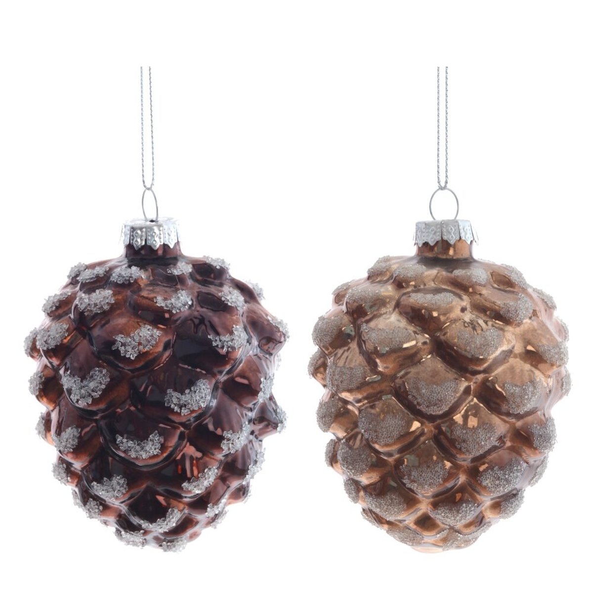 Изображение товара Украшение новогоднее Шишка L7 W7 H10 см 2в. коричневый,бронзовый