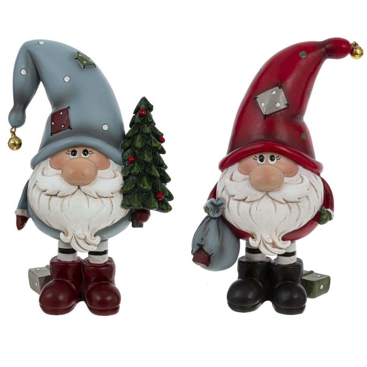 Изображение товара Фигурка декоративная Гном L12,5 W10,5 H16 см 4в.(ЦЕНА ЗА ОДИН ВИД) зеленый