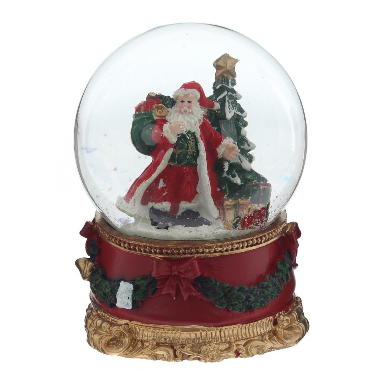 Изображение товара Фигурка декоративная Дед Мороз в стекл шаре, L9 W9 H13,5 см
