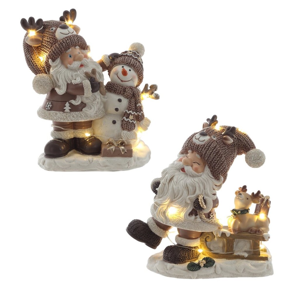 Изображение товара Декоративная фигурка Дед Мороз с подсветкой 11х6,5х12,5 см для украшения