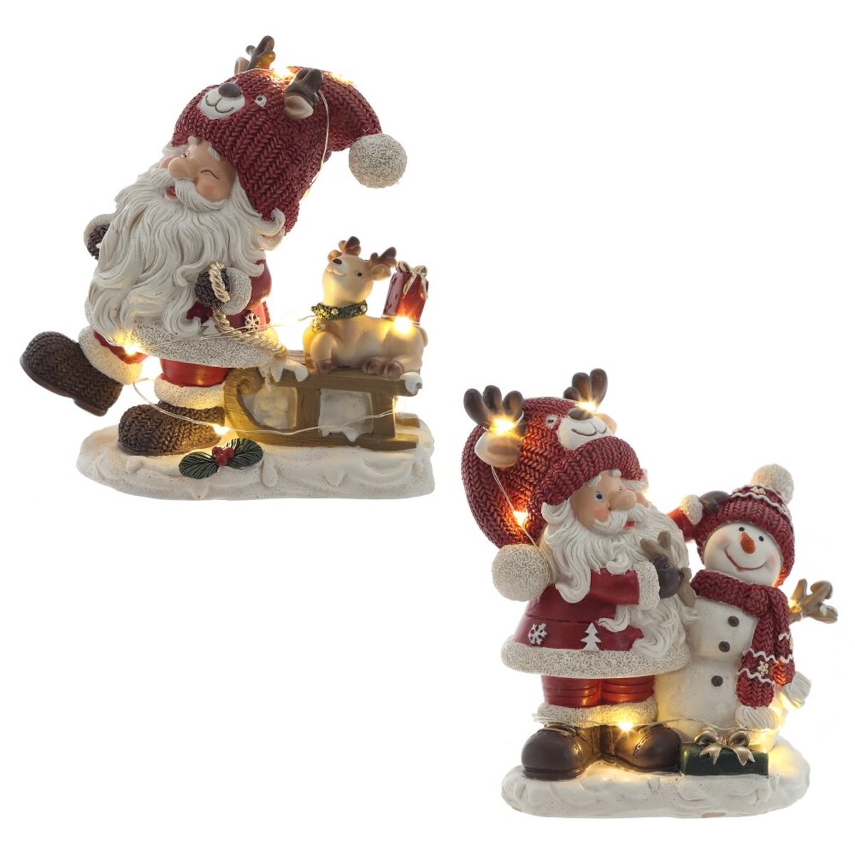 Изображение товара Декоративная фигурка Дед Мороз с подсветкой 11x7x12 см для украшения интерьера новогодний декор