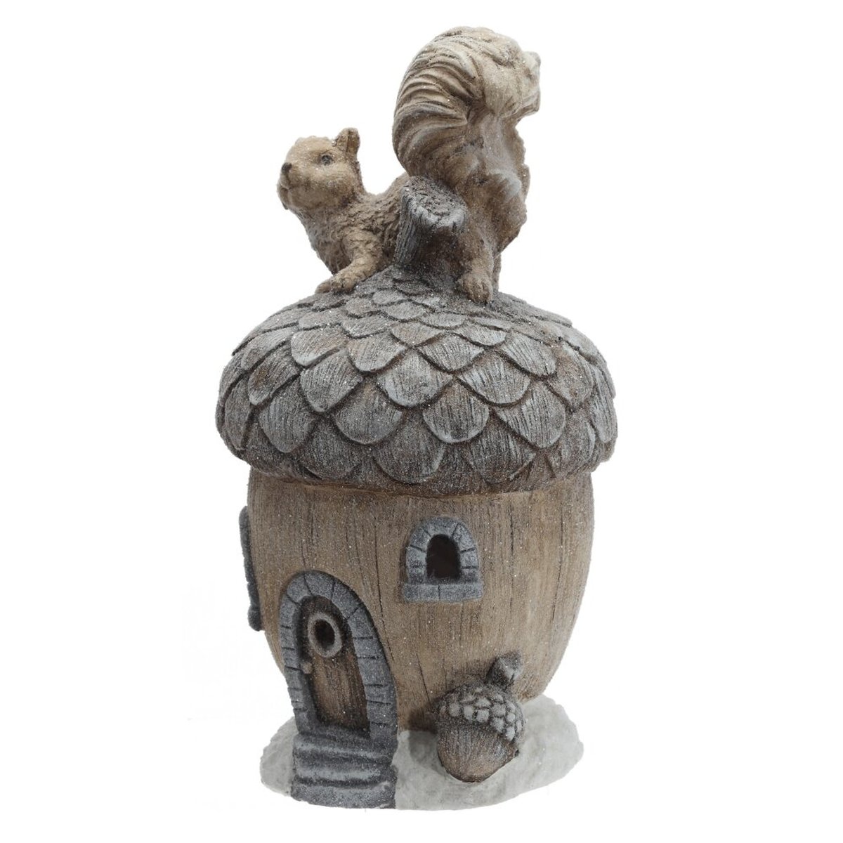 Изображение товара Фигурка декоративная Домик с подсветкой (АААх3 н/п) L29 W32 H37 см 2в. красный