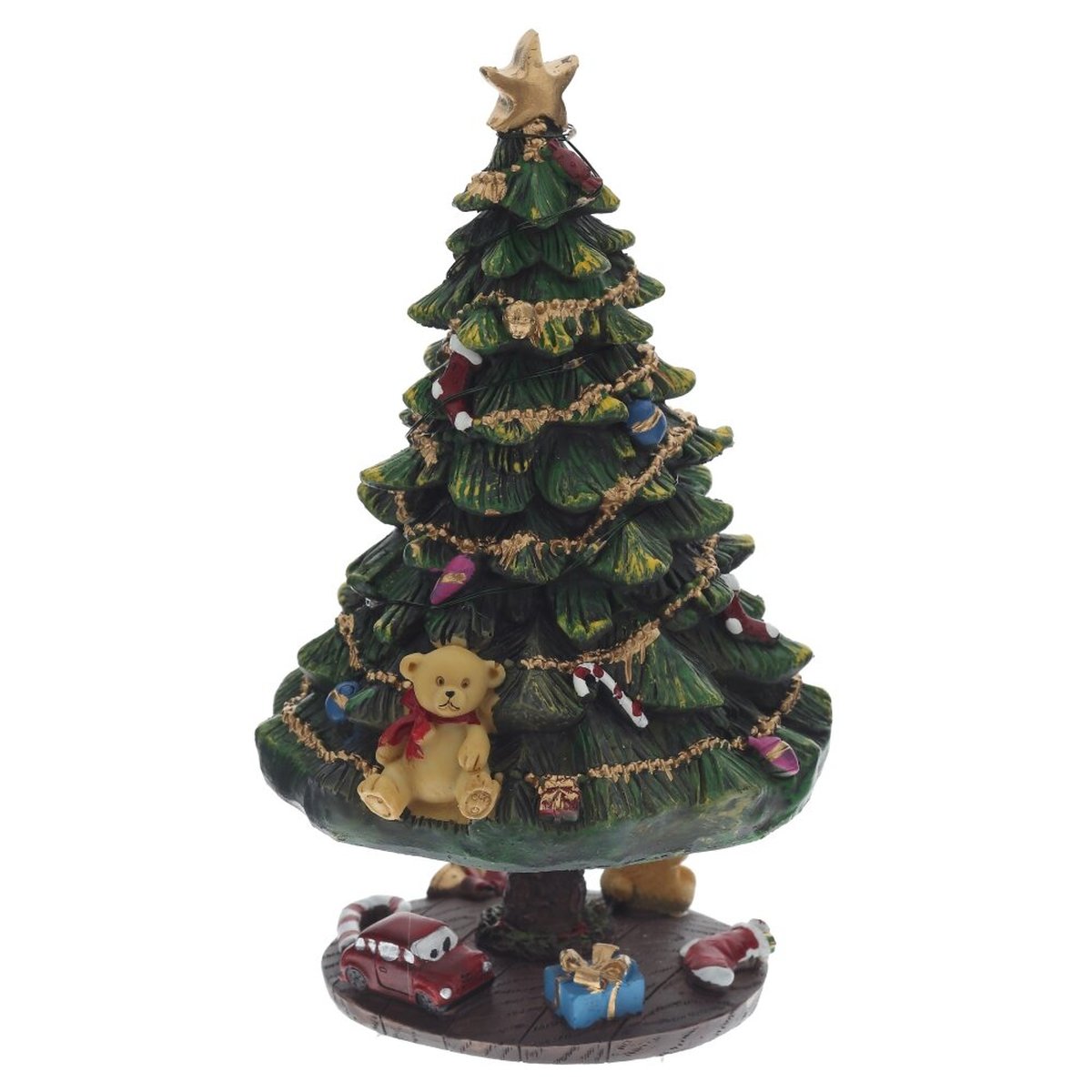 Изображение товара Декоративная фигурка Ёлка с подсветкой и золотистым дизайном