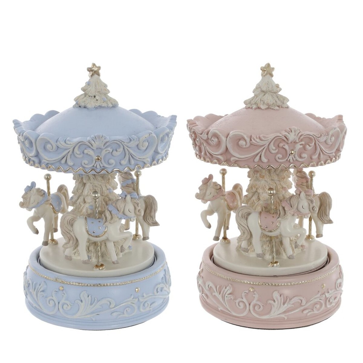 Изображение товара Фигурка декоративная Карусель (муз движ) L11 W11 H16,5 см коричневый