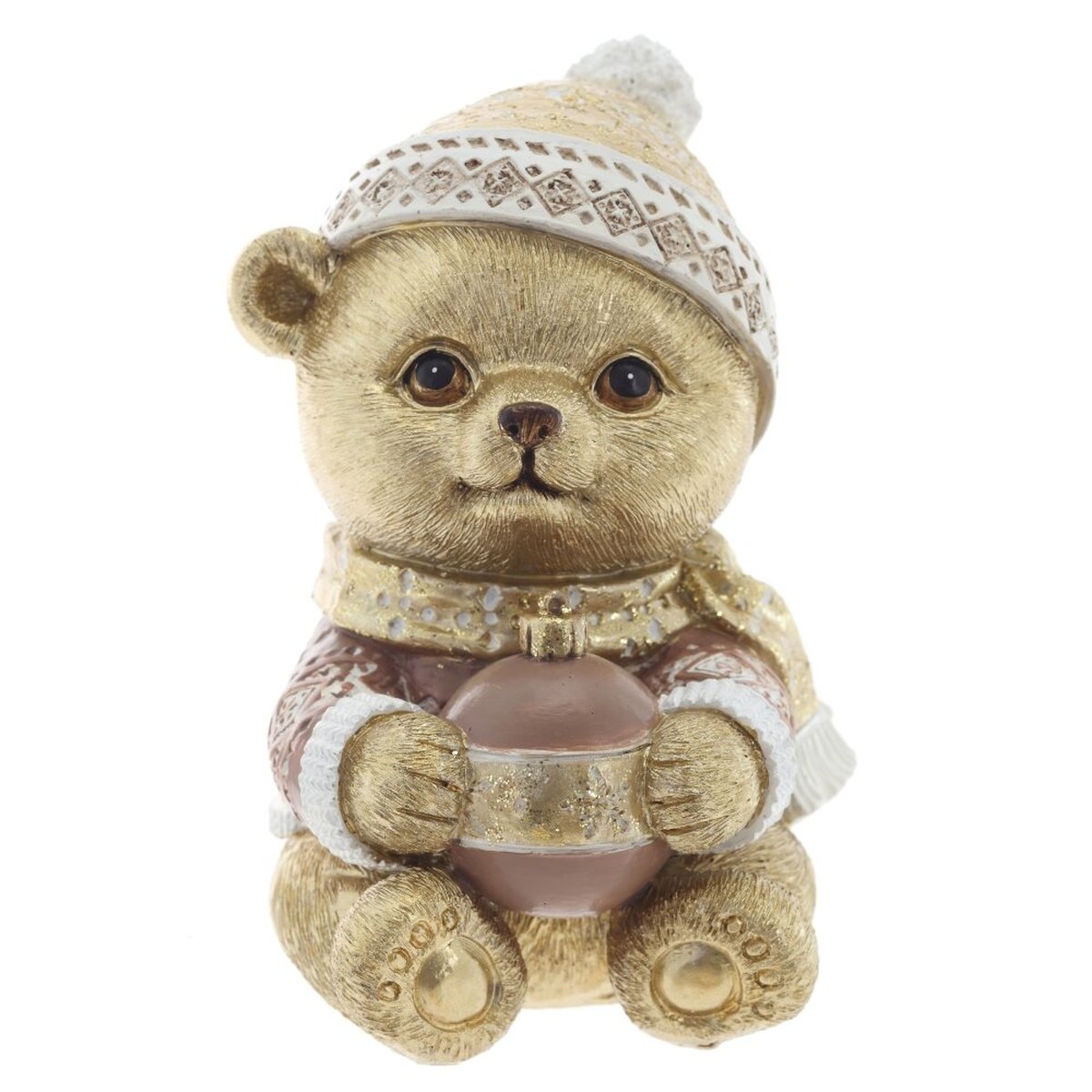 Изображение товара Декоративная фигурка Медвежонок L8 W5,5 H8 см новогодний декор белый