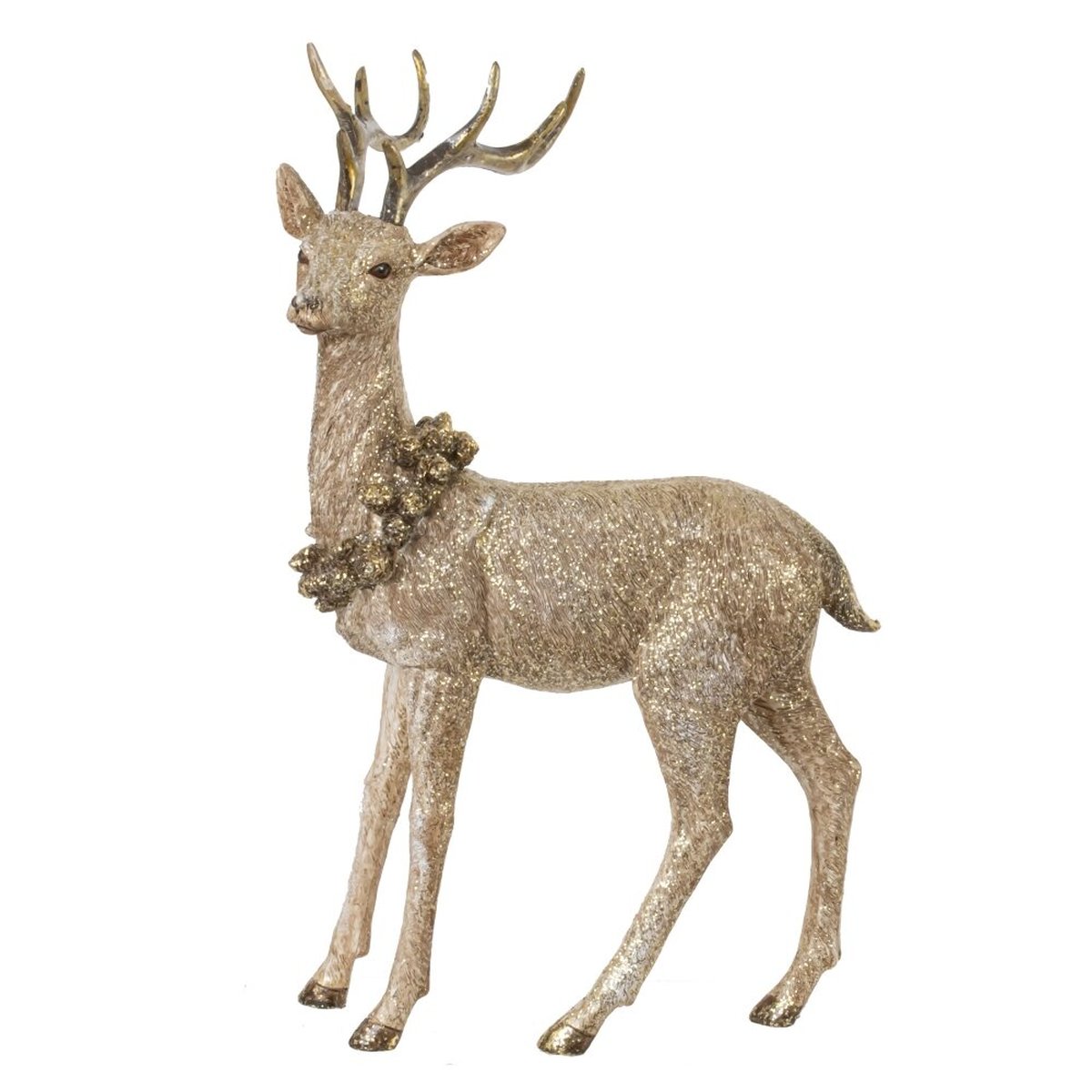 Изображение товара Декоративная фигурка Олень L120 W55 H144 см бежевый
