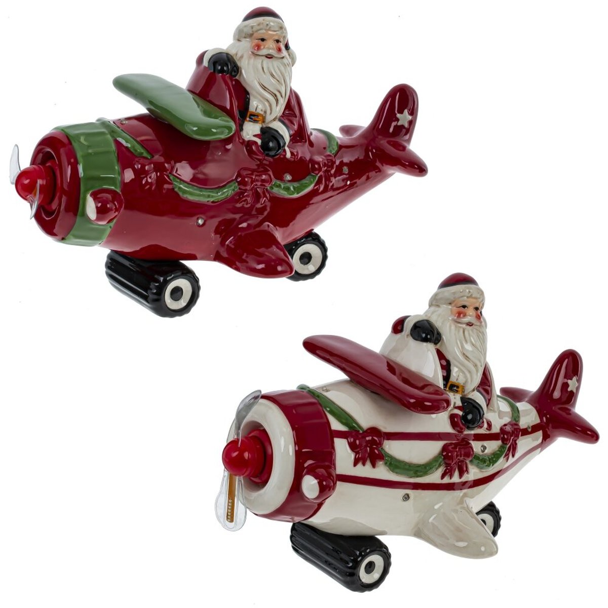 Изображение товара Фигурка декоративная Рождество в стекл шаре L11 W10 H14 см красный