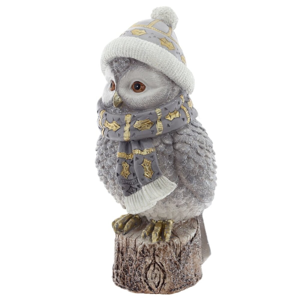 Изображение товара Декоративная фигурка совы L10 W10,5 H18 см серый