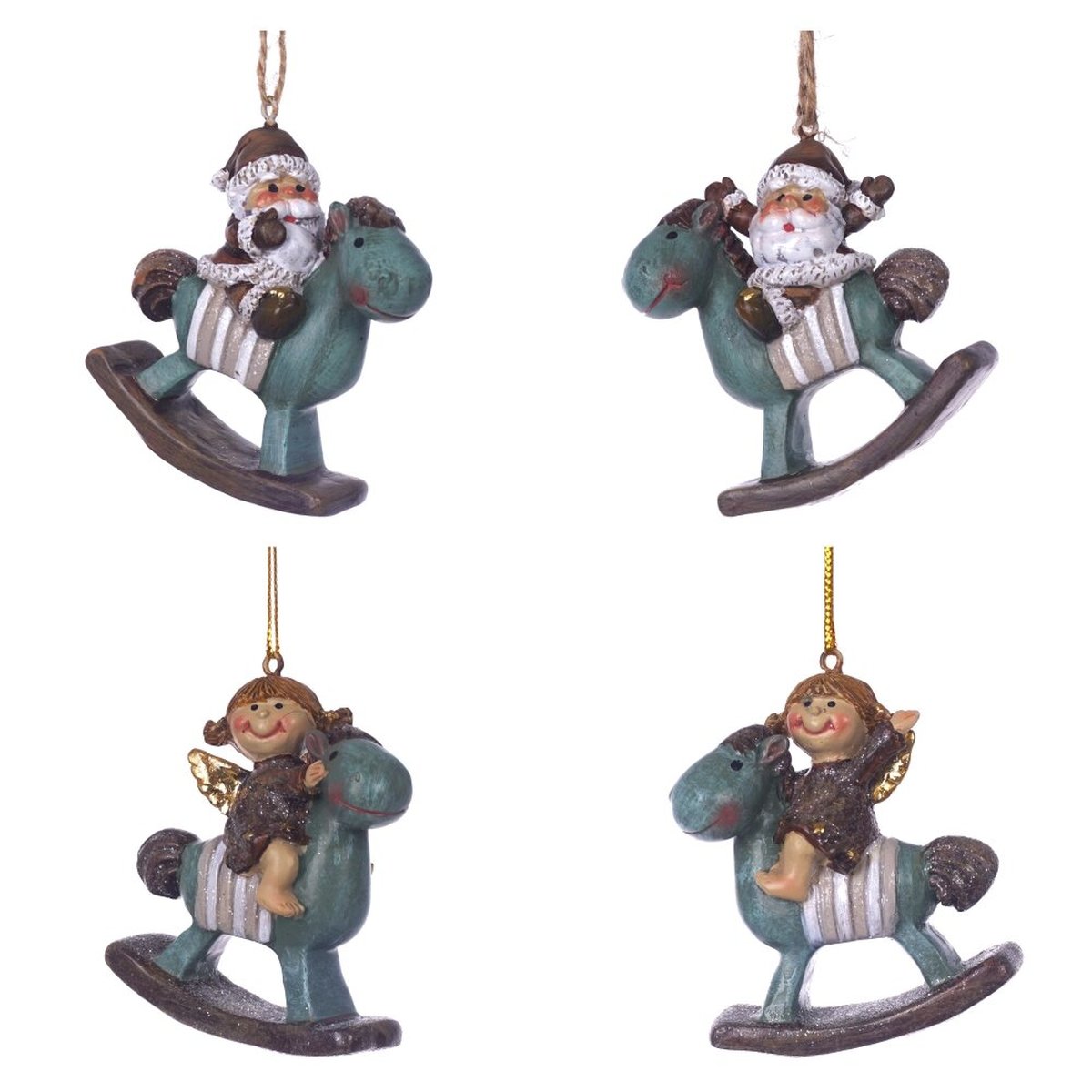 Изображение товара Декоративная подвесная фигурка Ангел или Дед Мороз, новогоднее украшение, 6 см