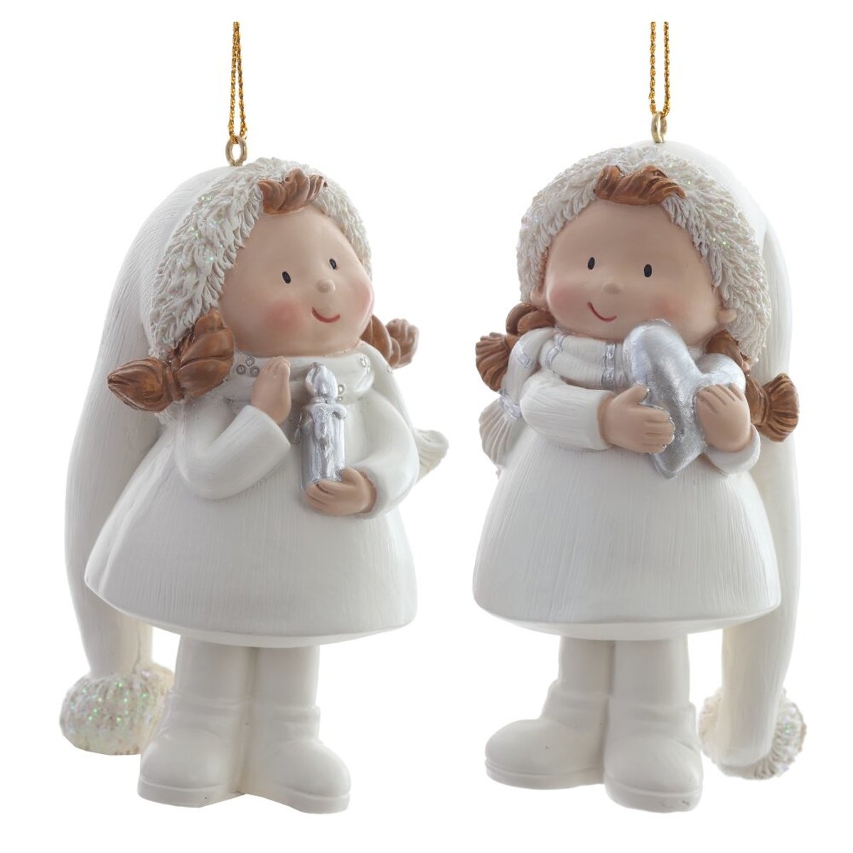 Изображение товара Фигурка декоративная подвесная Девочка L5,5 W5 H9,5 см 2в. зеленый