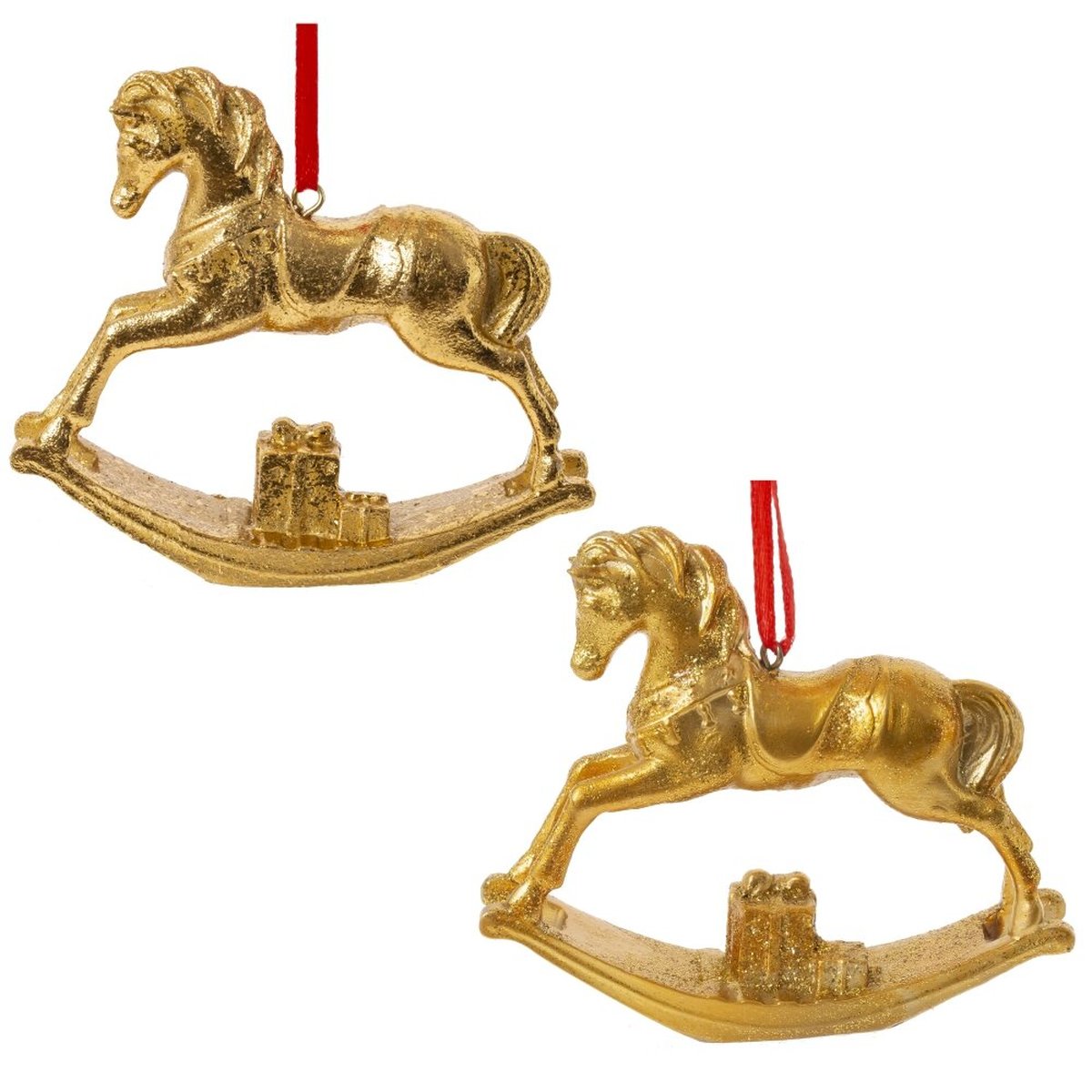 Изображение товара Фигурка декоративная подвесная Лошадка L7 W3 H8 см белый