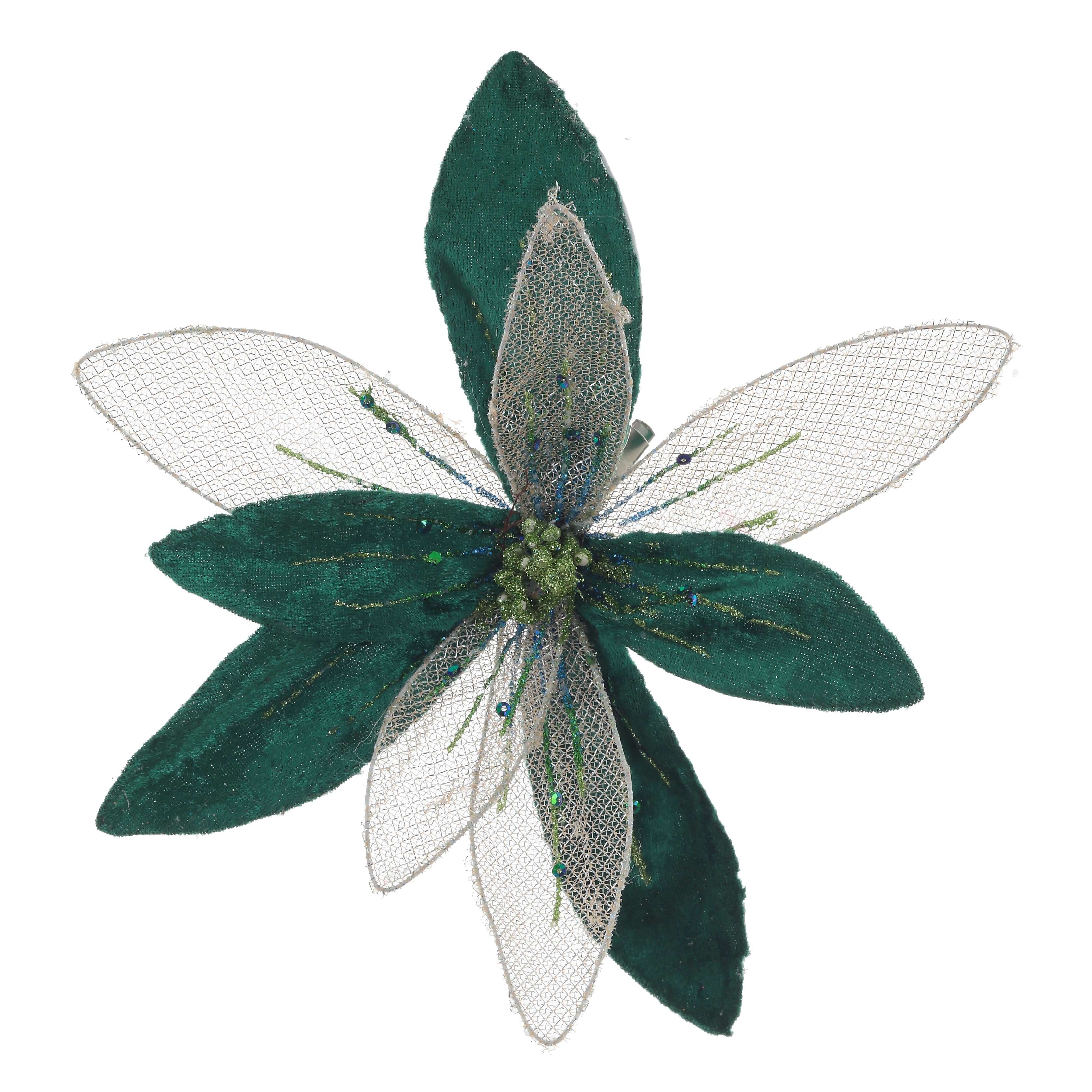 Изображение товара Цветок искусственный Магнолия (на клипсе), L22 W22 H5,5 см