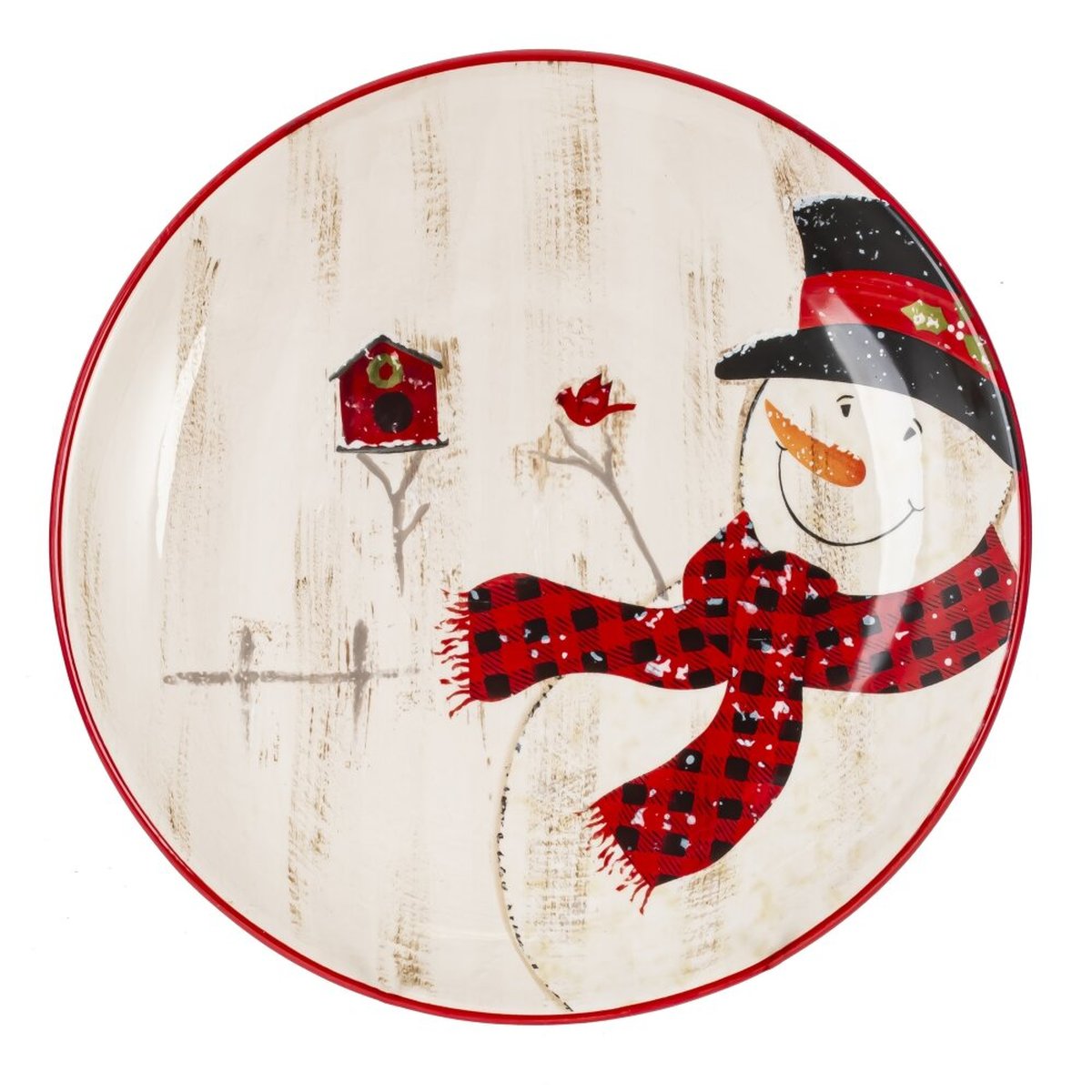 Изображение товара Тарелка Сказочная пора красная 24x24 см высота 25 см керамическая