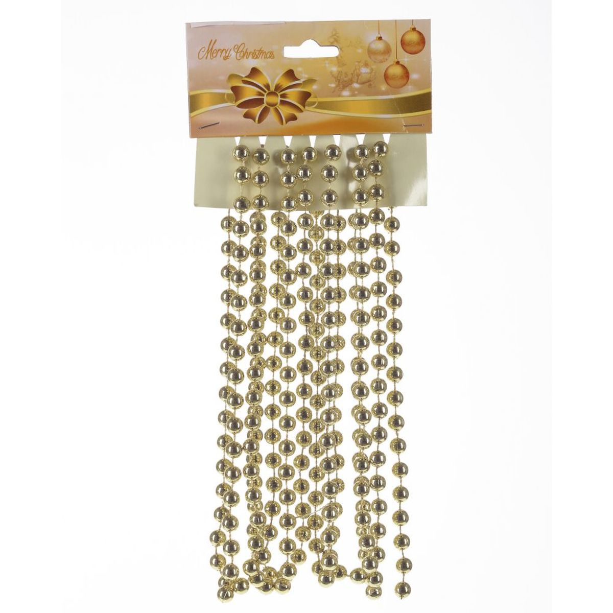 Изображение товара Украшение новогоднее Бусы D 0.8 см L270 W0 8 H0 8 см золотистый
