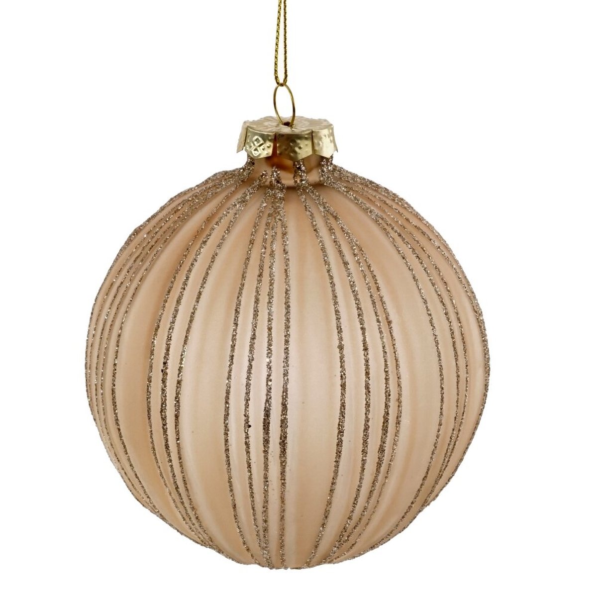 Изображение товара Украшение новогоднее Шар D 10 см L10 W10 H12 см бежевый