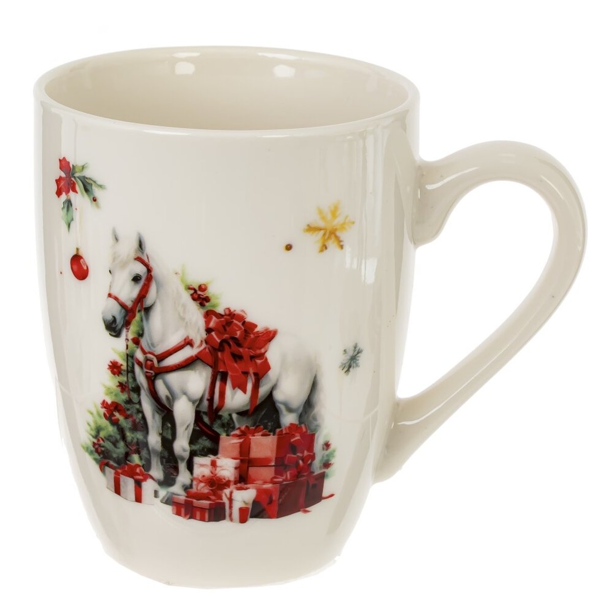 Изображение товара Новогодняя кружка Лошадь 320 мл многоцветная праздничная