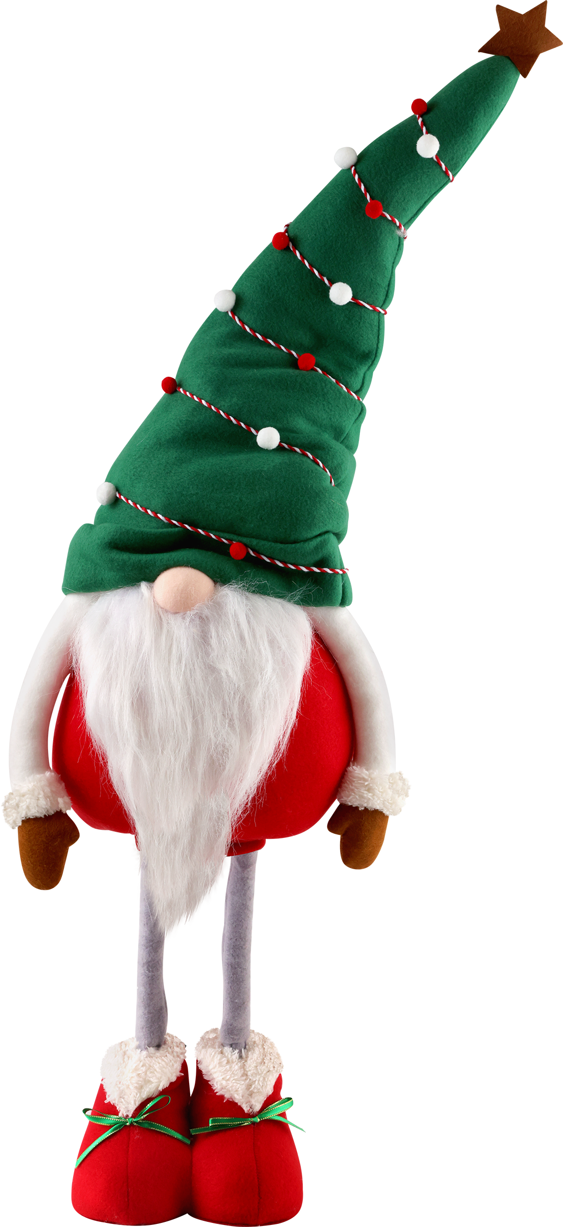 Изображение товара Фигура новогодняя HOMECLUB Гном в колпаке 86-105см, телескоп. Ноги Арт. 31052-105AB