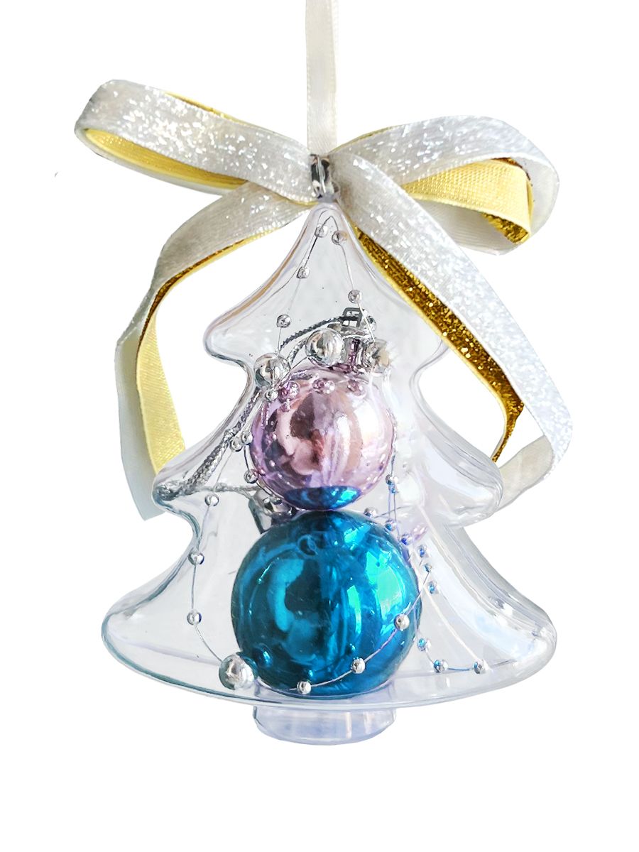 Изображение товара Новогоднее подвесное украшение арт 94714 многоцветное для елки, 90 мм
