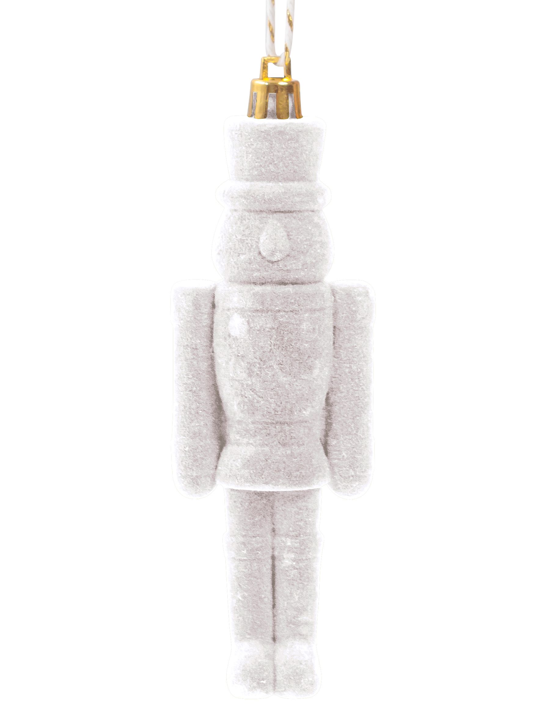 Изображение товара Новогоднее подвесное украшение 12,5x4x3 см белое для елки и декора