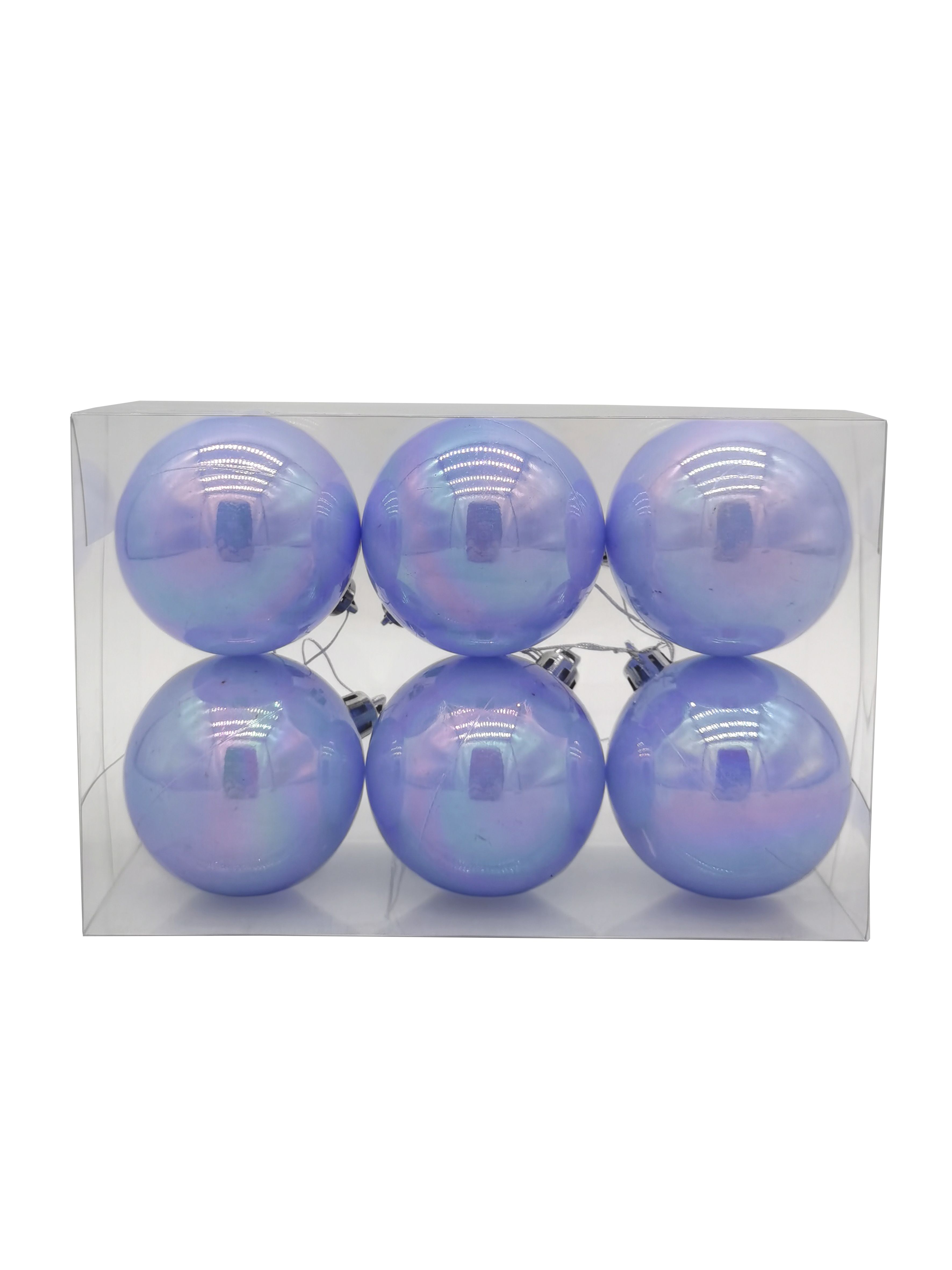 Изображение товара Новогоднее подвесное украшение 6 шт. арт.95115 голубое