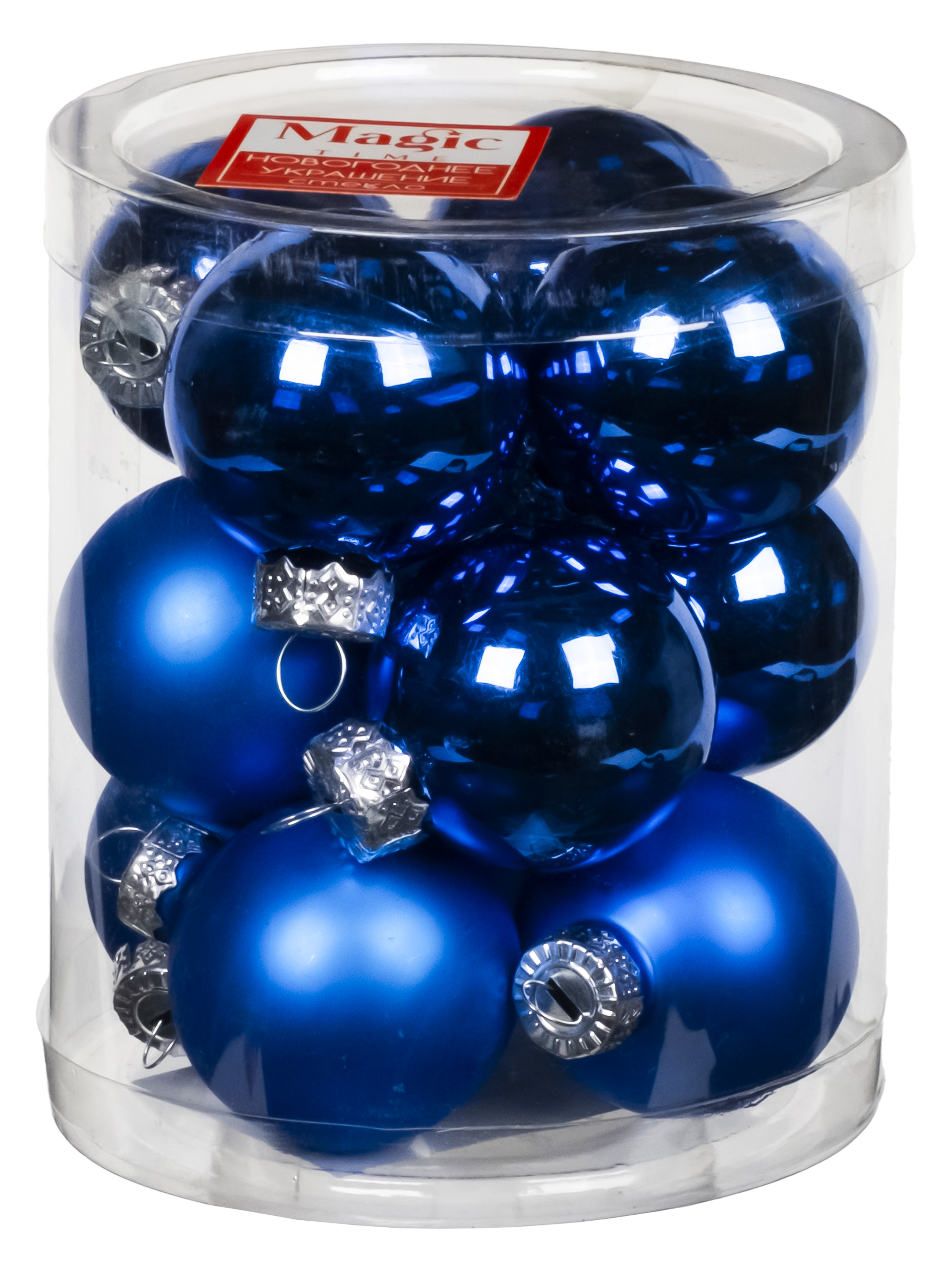 Изображение товара Новогоднее подвесное украшение 4x4x4, арт.92667, синий, елочные украшения