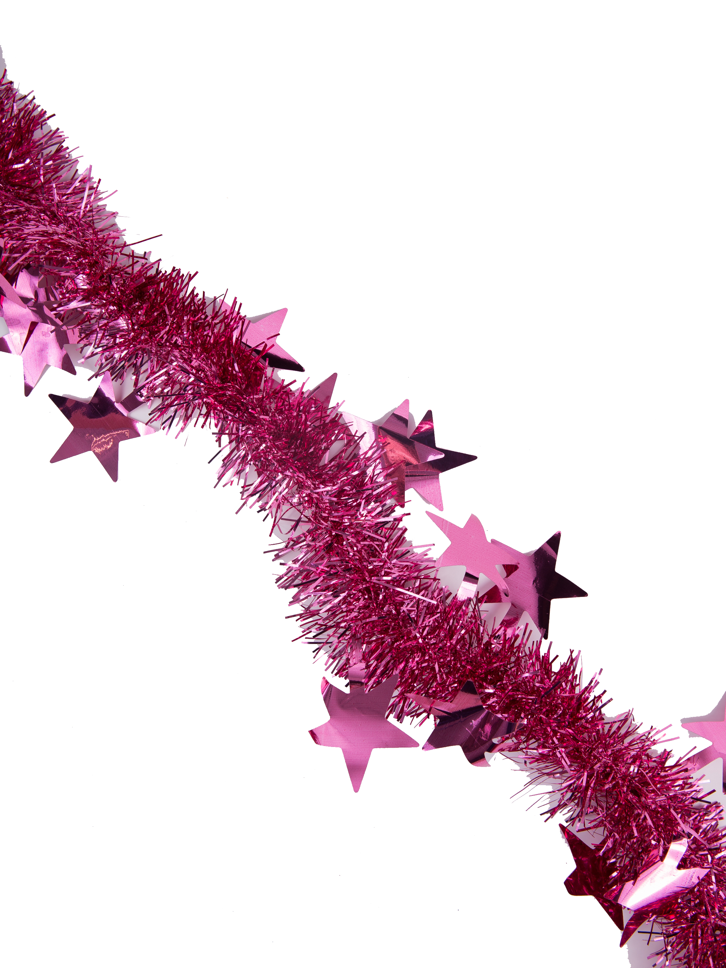 Изображение товара Новогодняя мишура 7 метров розовая арт.92312 праздничное украшение