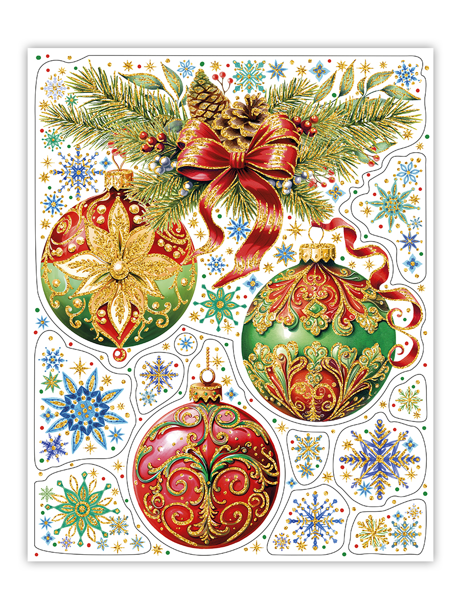 Изображение товара Новогоднее оконное украшение, 30x38, арт.92061