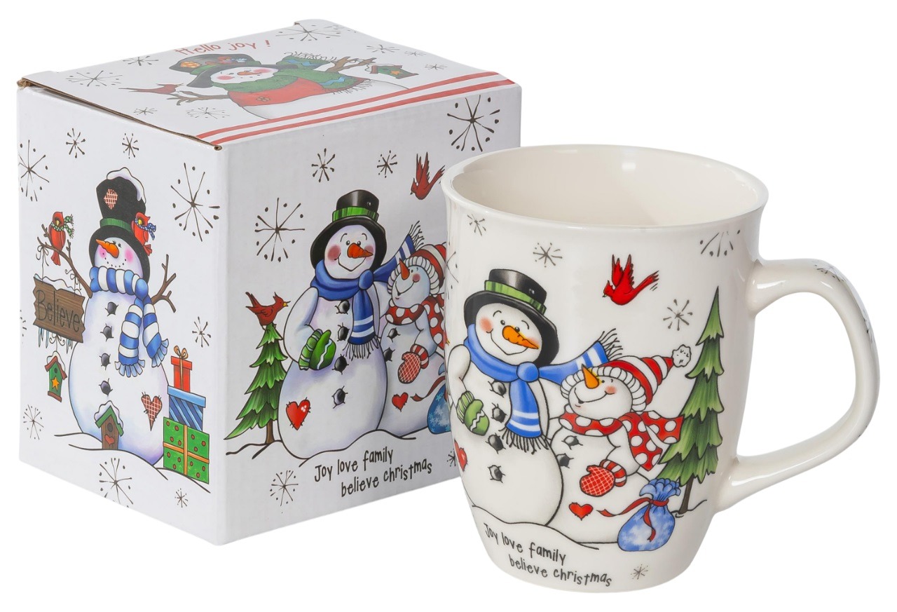 Изображение товара Кружка Olaff Прекрасного праздника микс 4 декор фарфор 350 мл многоцвет в подарочной упаковке