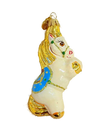 Изображение товара Ёлочное украшение Лошадь 4 символ года в подарочной упаковке H-10 см