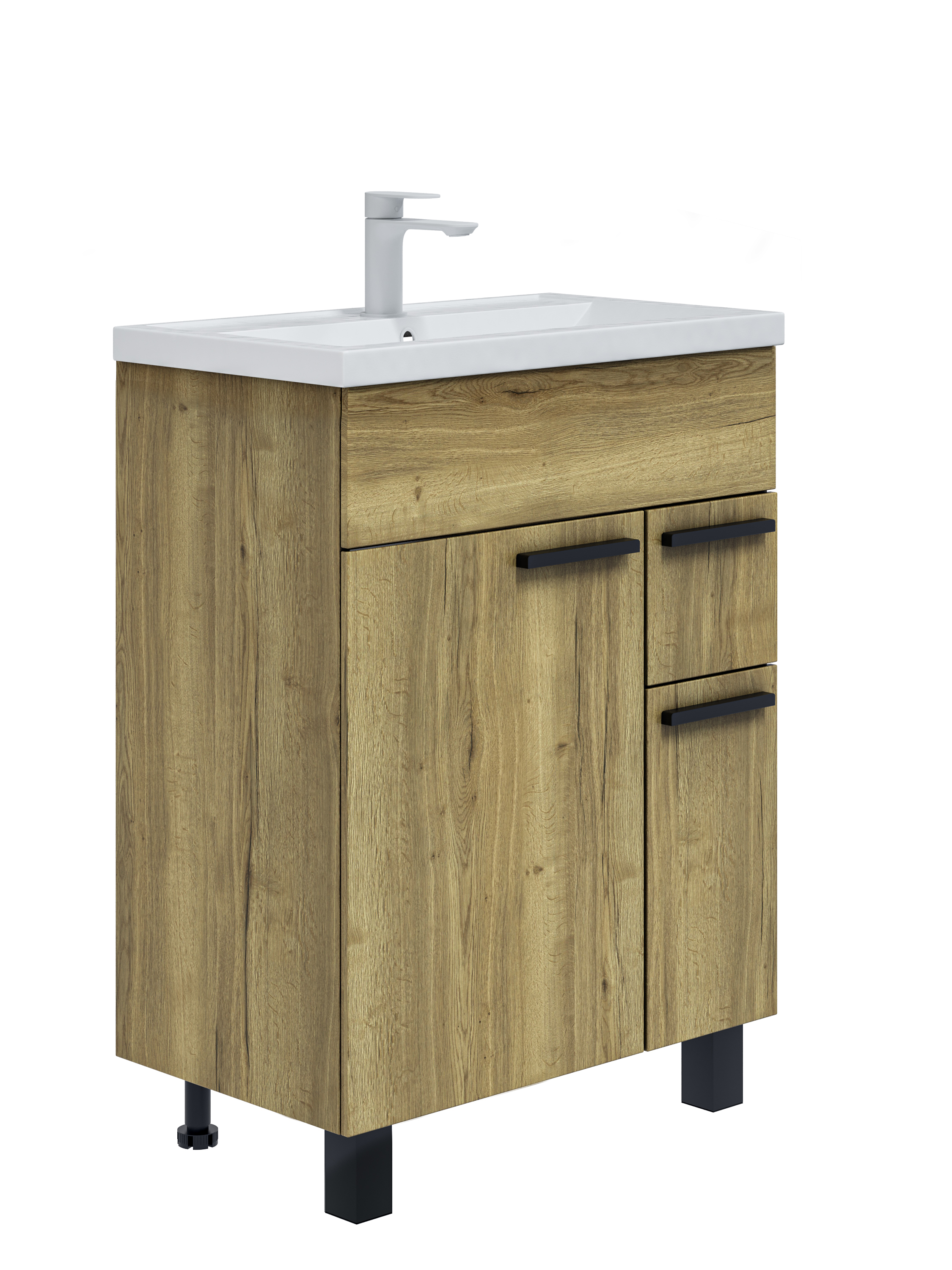 Изображение товара Тумба под раковину Норда Фостер напольная прямоугольная 78x56,7 см дуб коричневый