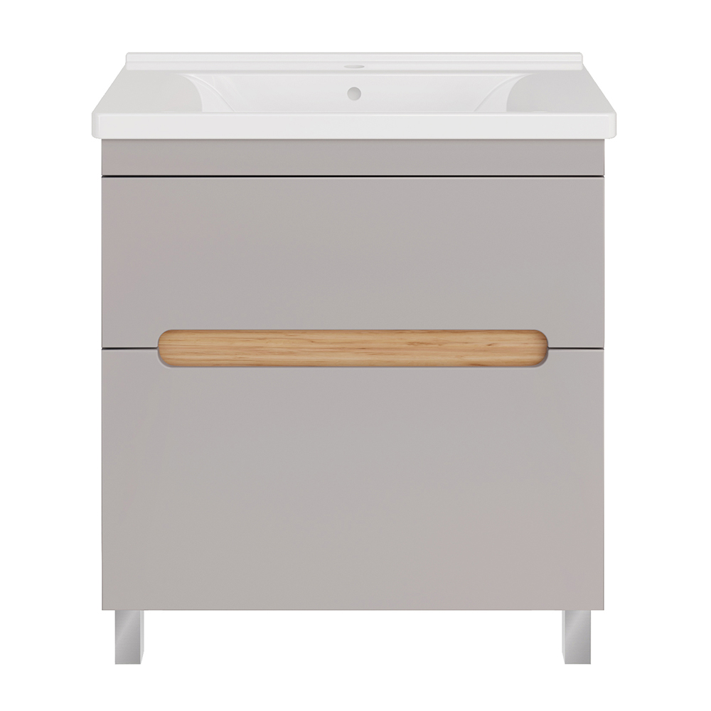 Изображение товара Подстолье Абель 80 напольное с 2 ящиками для ванной комнаты