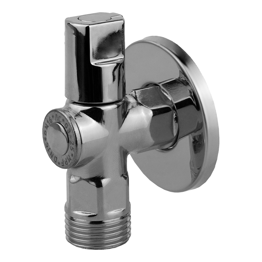 Изображение товара Кран шаровой угловой MPF D 1/2 н/н латунь хром универсальный