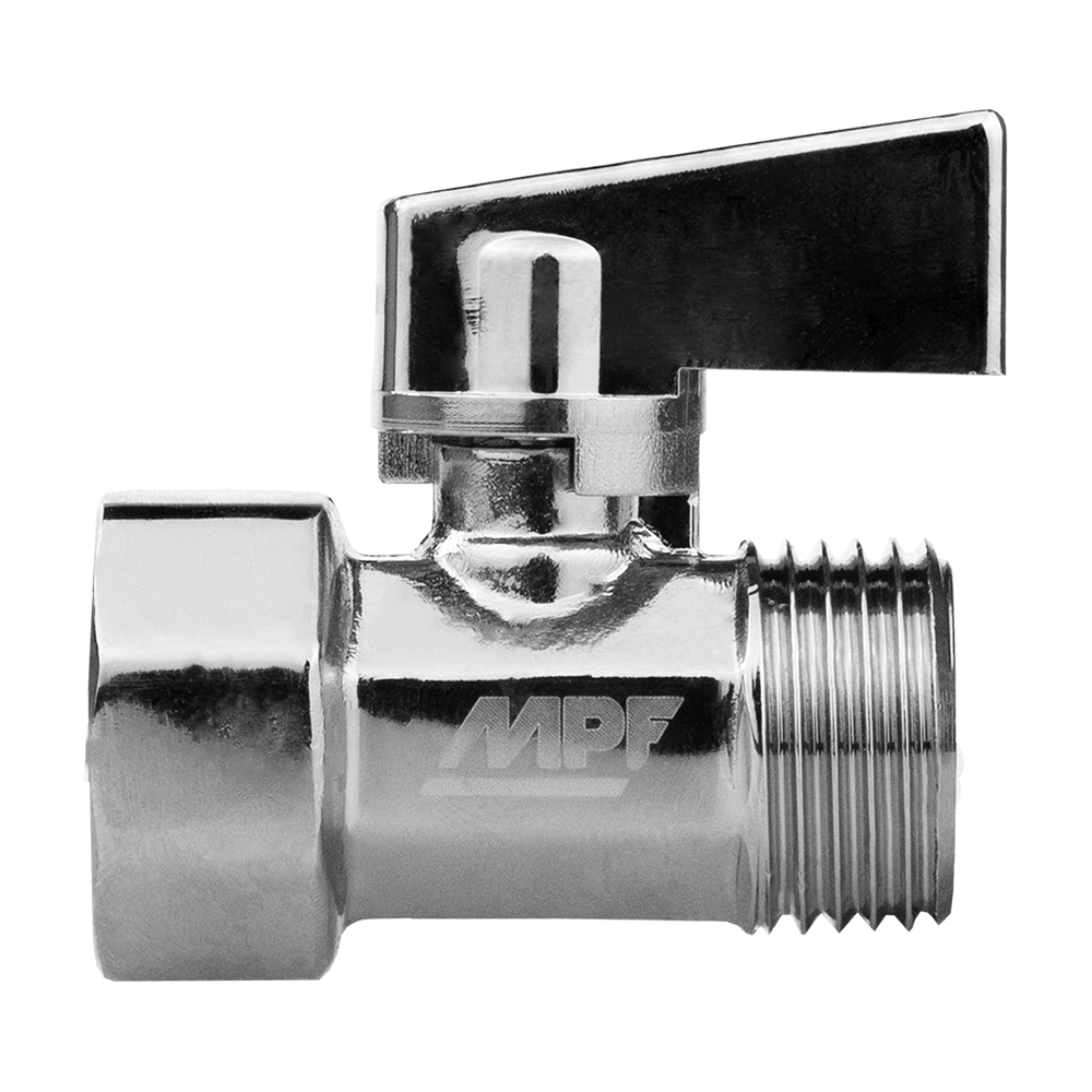 Изображение товара Кран шаровой MPF D 1/2  латунь хром внутренний и наружный резьба