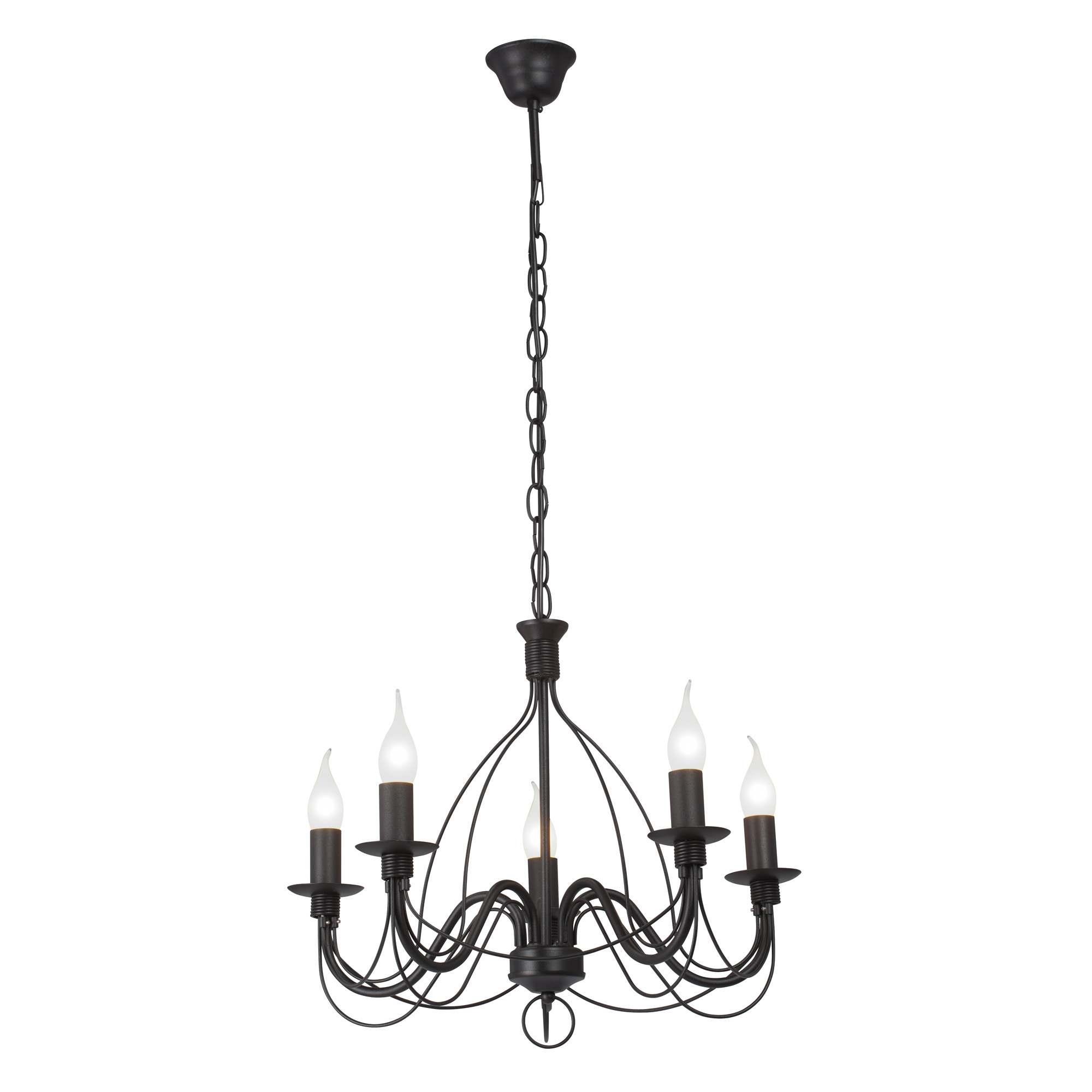 Изображение товара Люстра подвесная Vitaluce V18670-1/5, 5xE14 макс. 40Вт черная