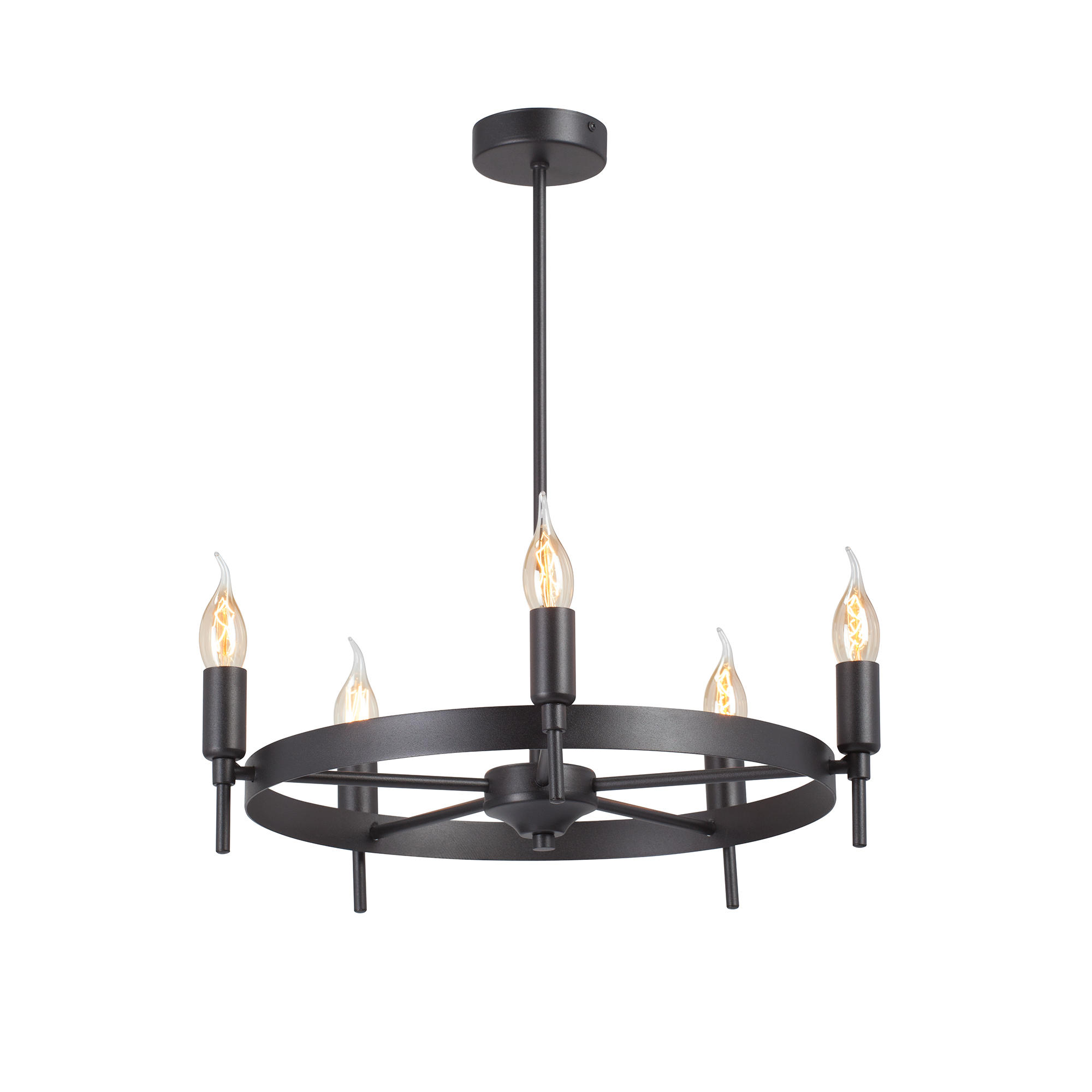 Изображение товара Люстра подвесная Vitaluce V3001-1/5PL, 5xE14 макс. 40Вт черная